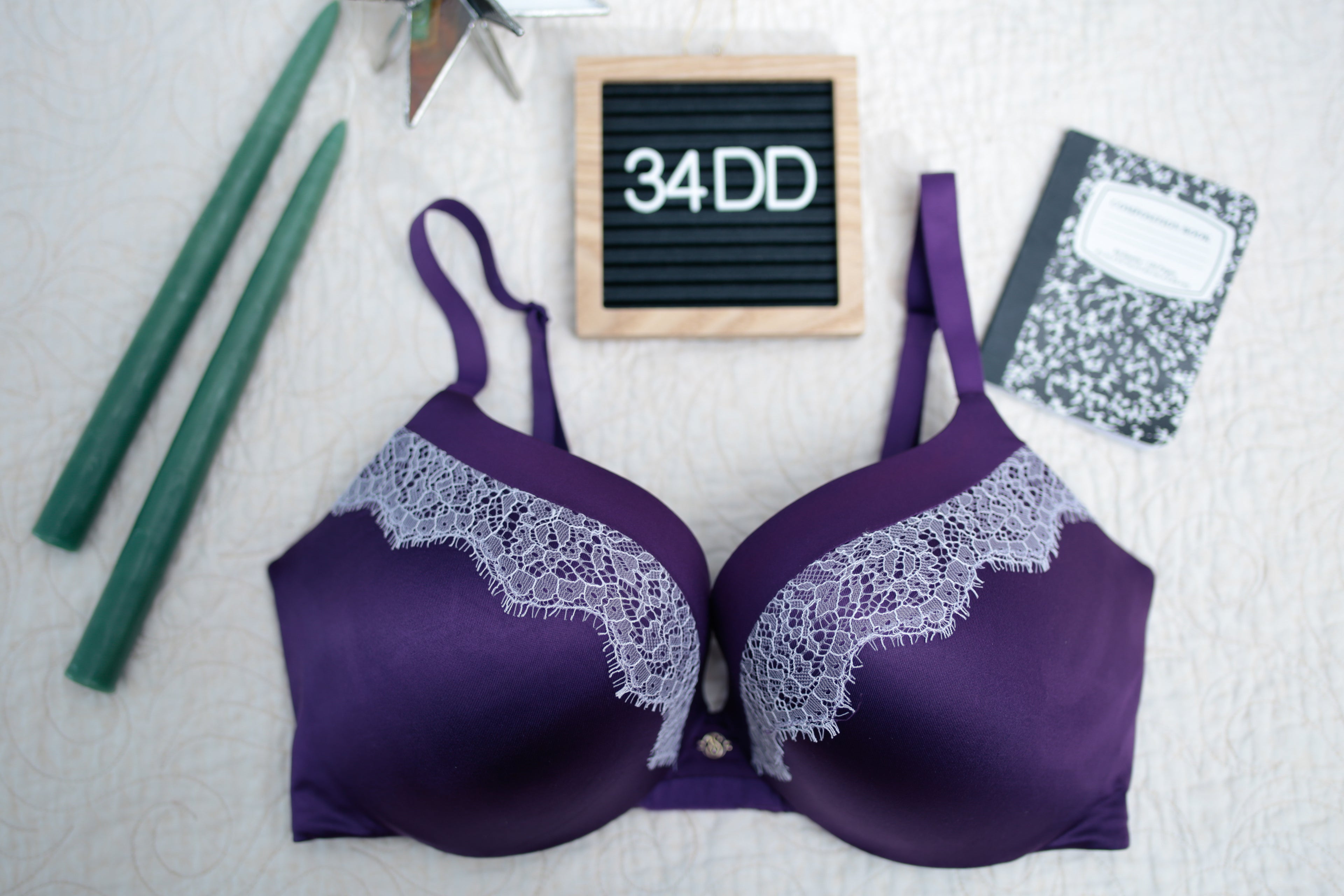 Victoria's Secret 34DD Push-up Underwire Bra Purple