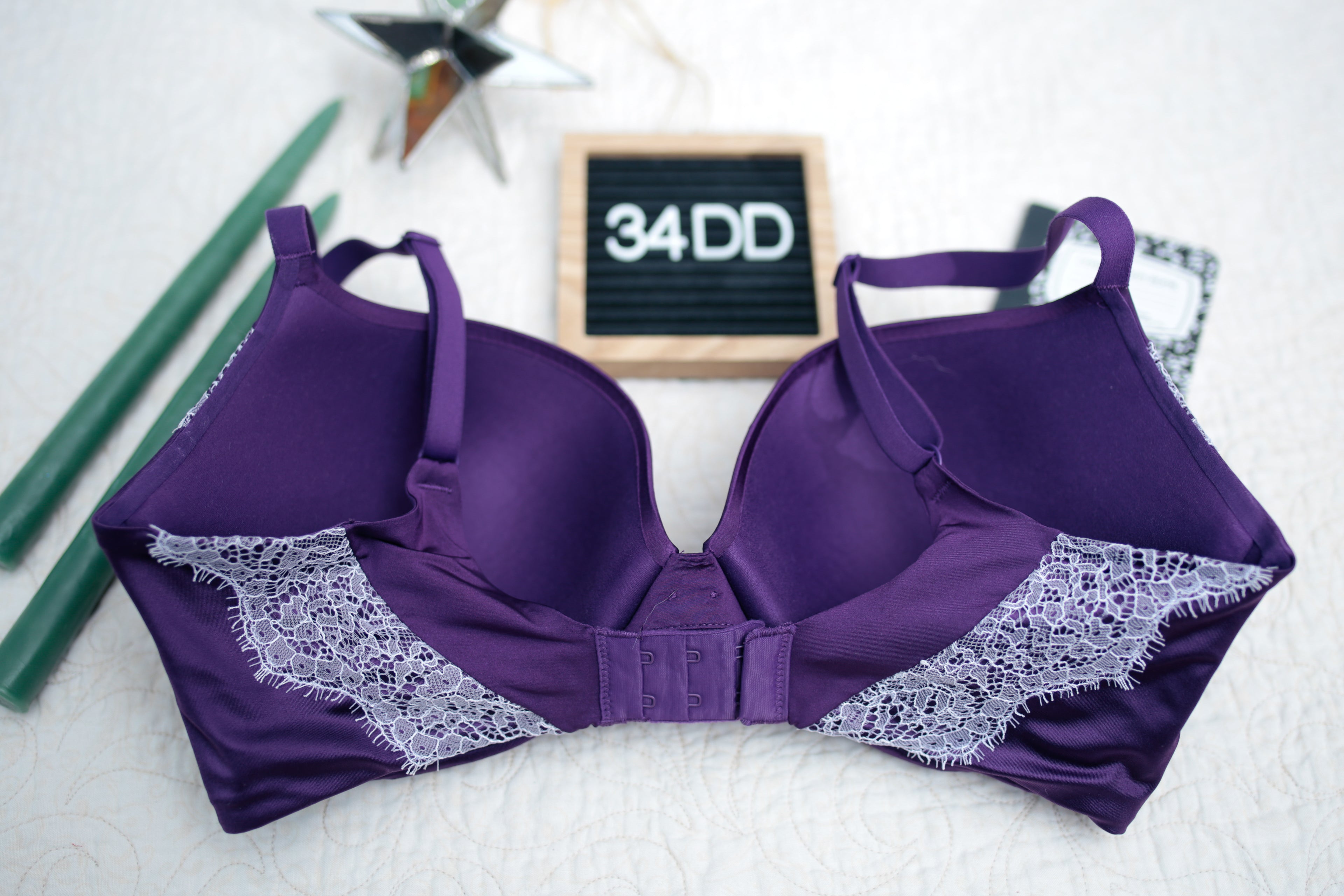 Victoria's Secret 34DD Push-up Underwire Bra Purple