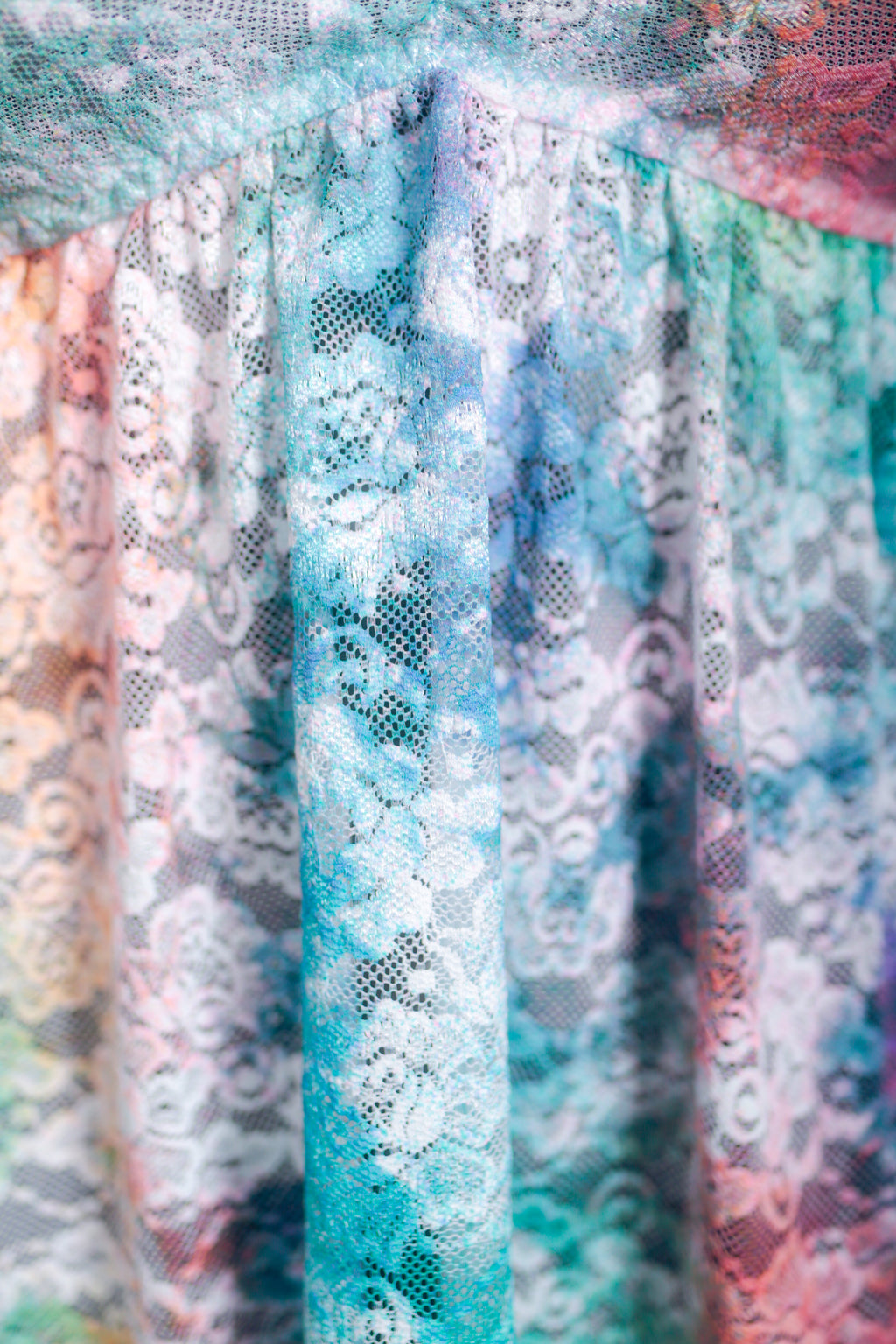Torrid 2 Rainbow Tie Dye Lace Chemise Lingerie