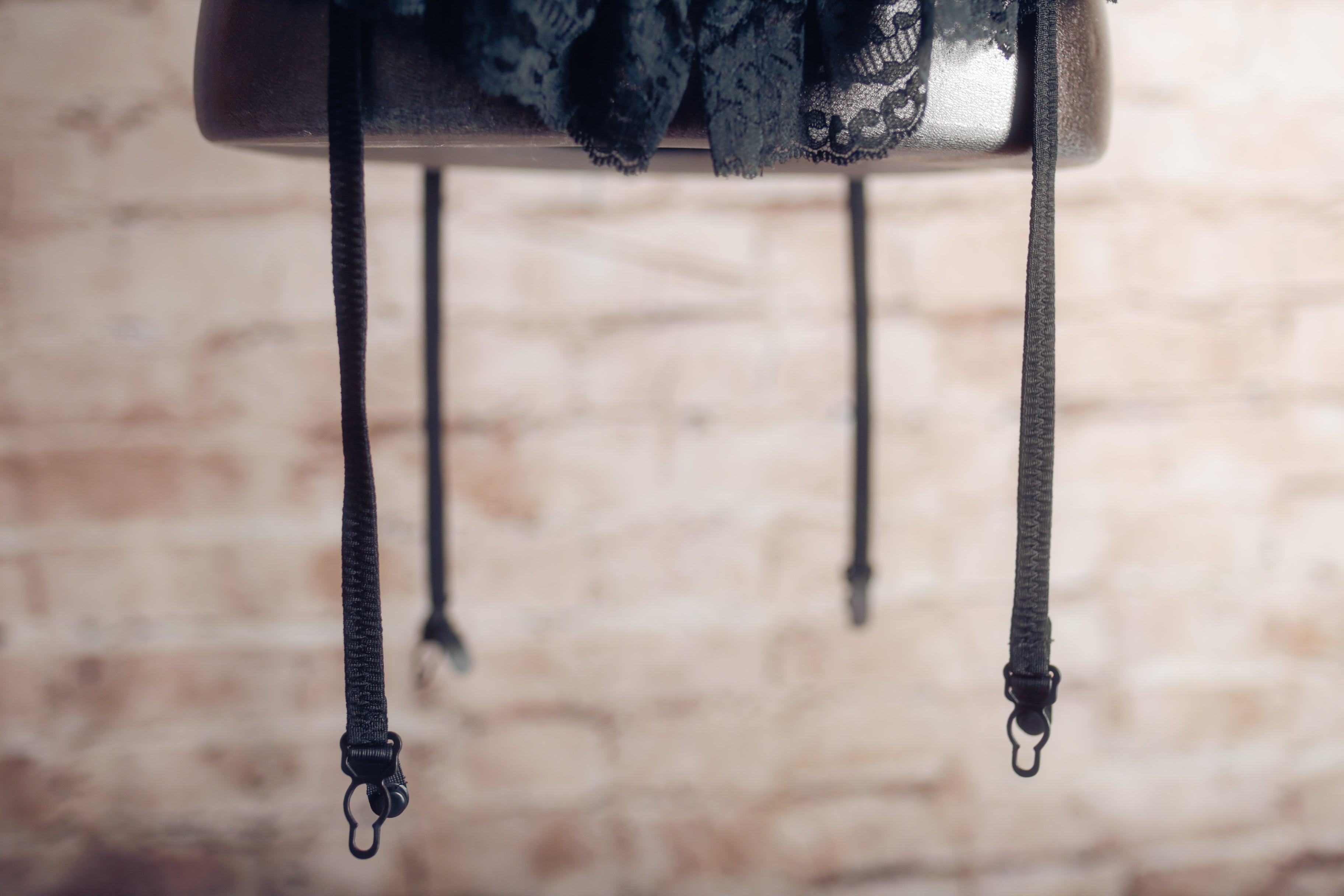 Sedu Vintage Unlined Burlesque Satin Lace Chemise Lingerie Medium Black Garter Straps