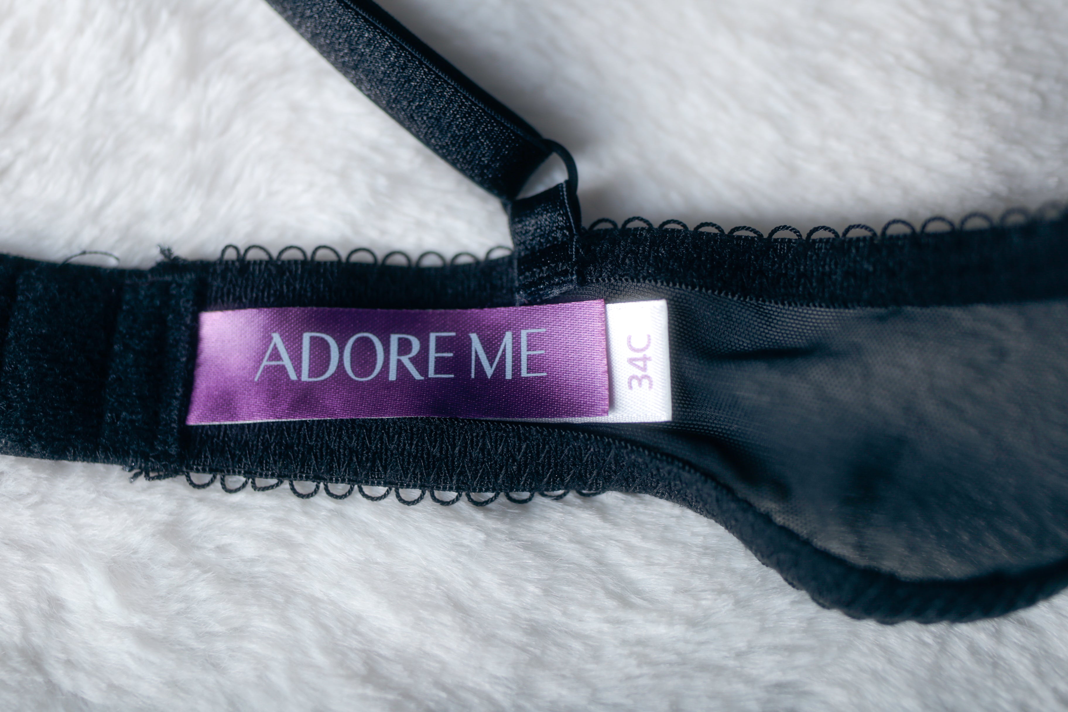 Adore Me Enna Contour Lace-up Corset Cup Balconette Underwire Black 34C