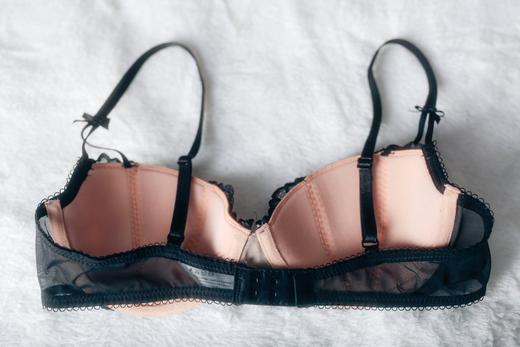 Adore Me Enna Contour Lace-up Corset Cup Balconette Underwire Black 34C