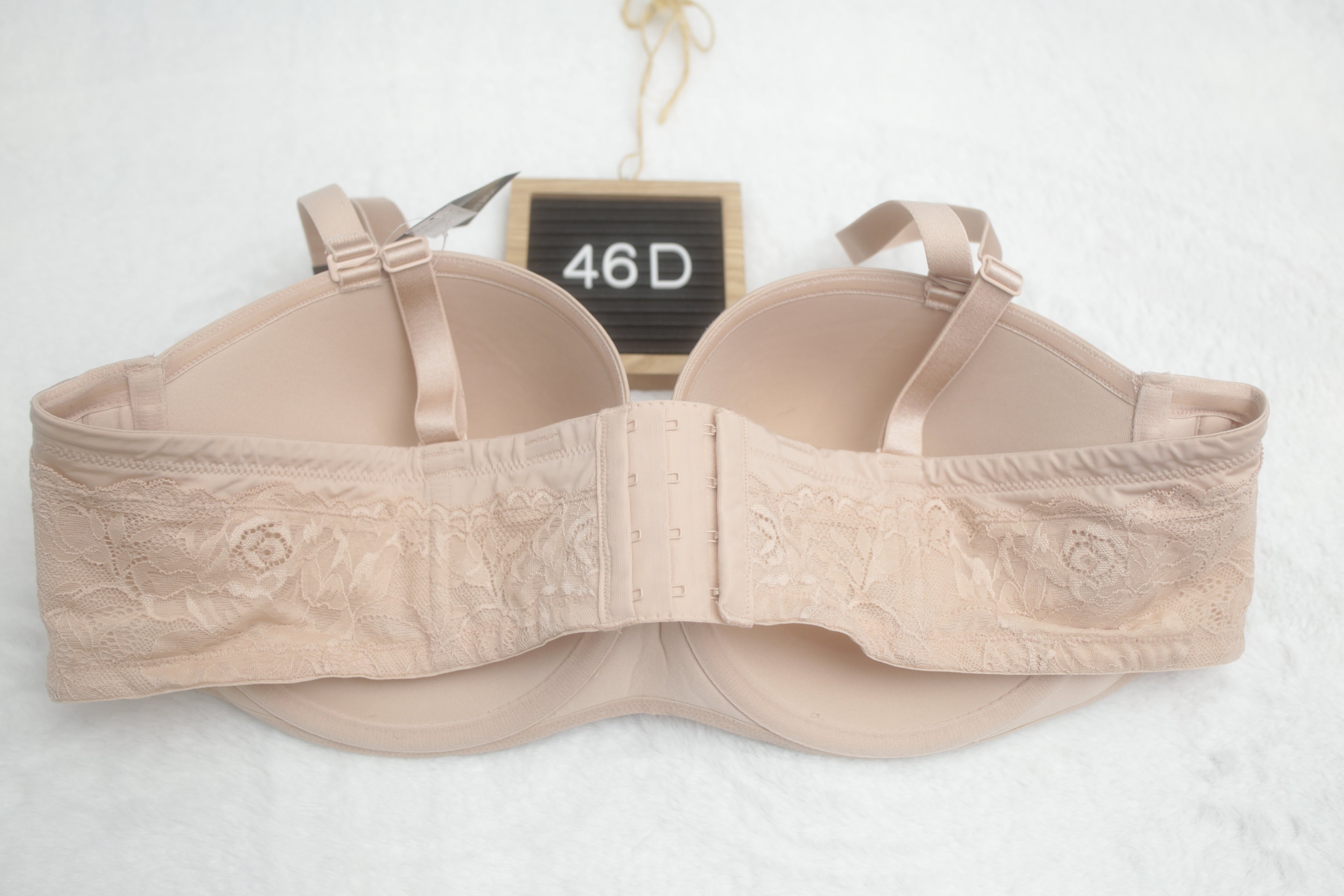 Torrid Curve 46D Push-up Convertible Underwire T-shirt Bra Nude NEW