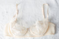 Bolero Vintage French Unlined Sheer Mesh Balconette Demi Bra 36B 95B Ivory