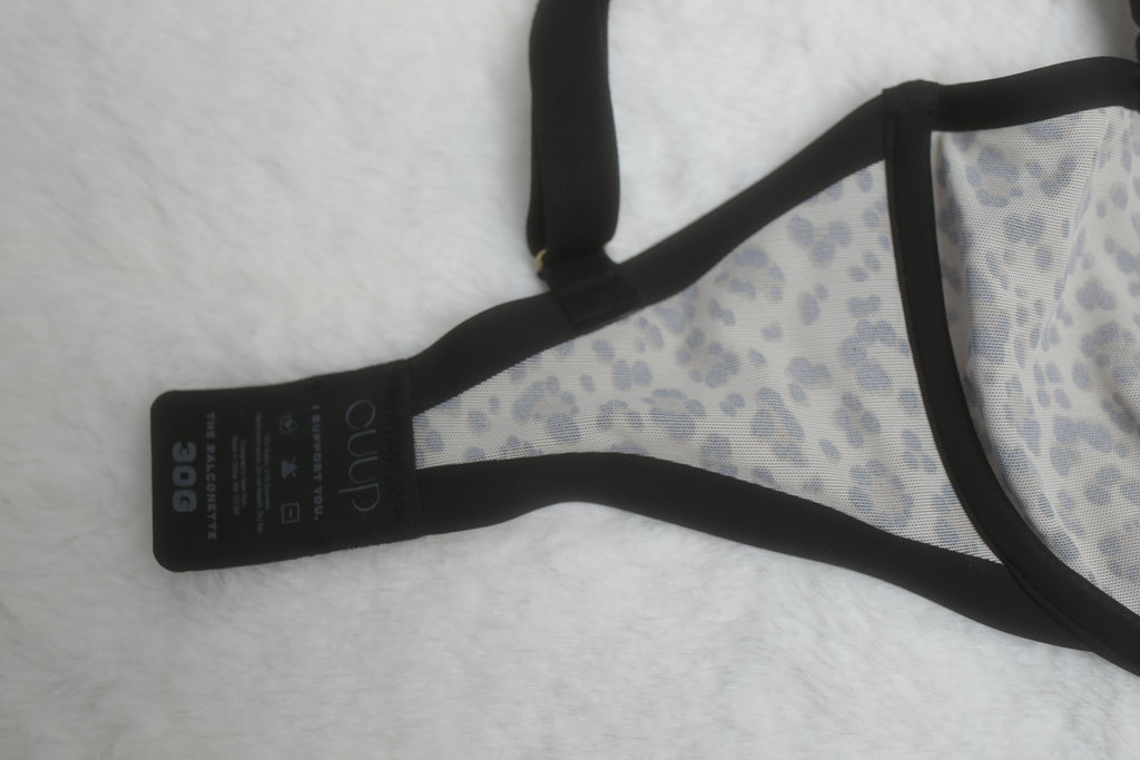 CUUP 30G Karoline Balconette Seamed Unpadded Bra Leopard NEW