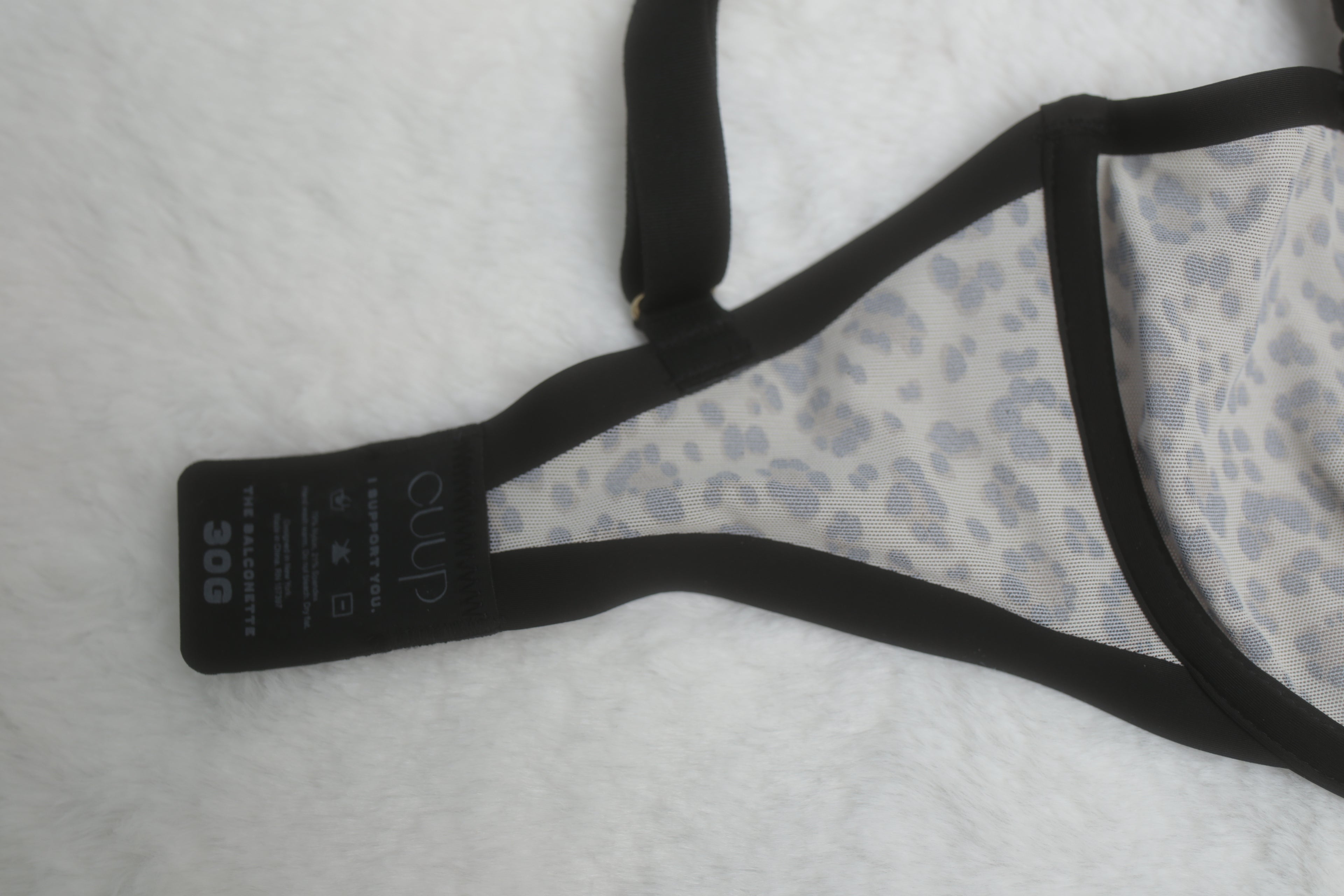 CUUP 30G Karoline Balconette Seamed Unpadded Bra Leopard NEW