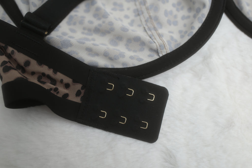 CUUP 30G Karoline Balconette Seamed Unpadded Bra Leopard NEW