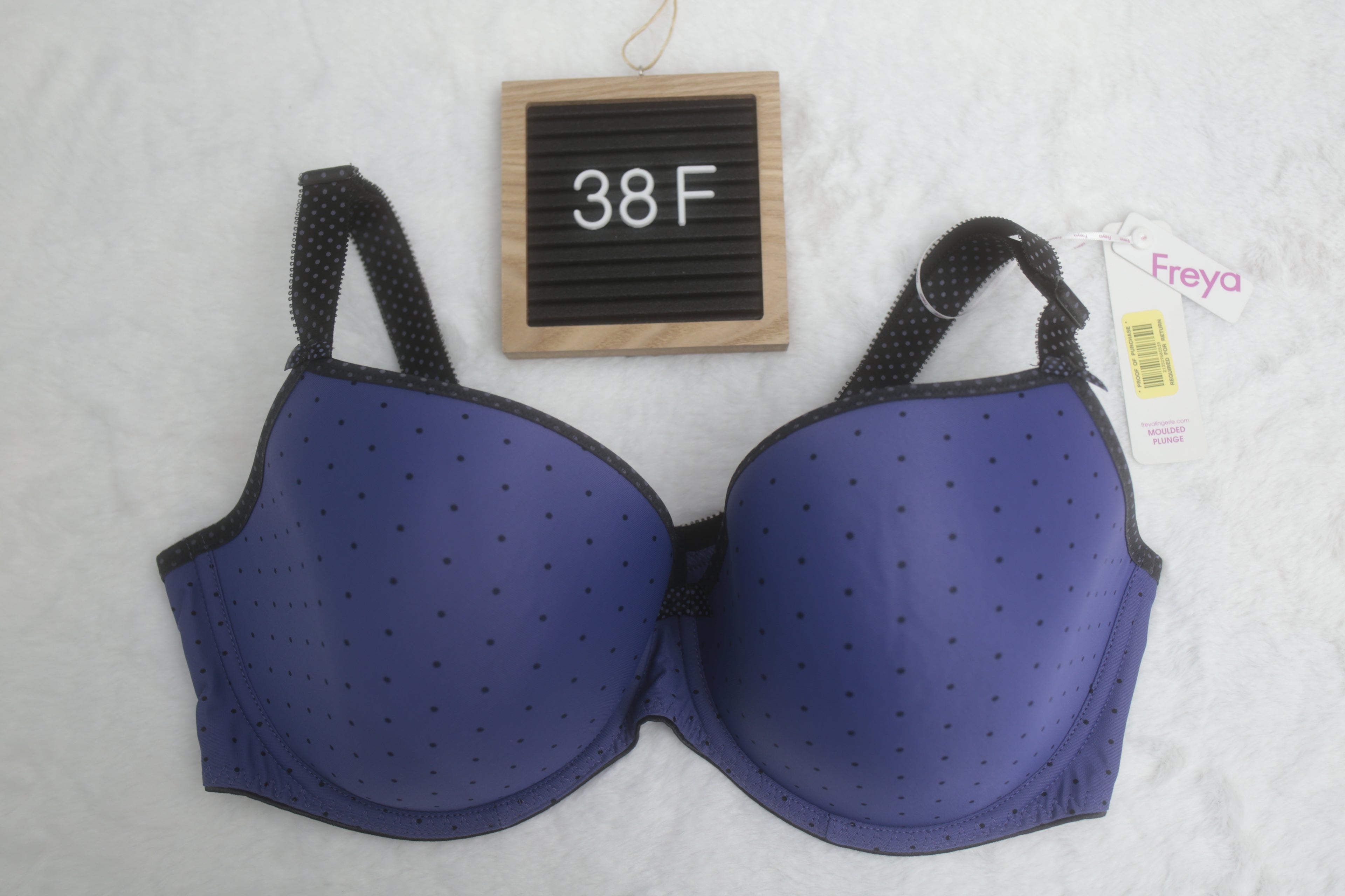 Freya US 38G UK 38F Deco Spotlight AA1554 Underwire T-shirt Bra Indigo NEW