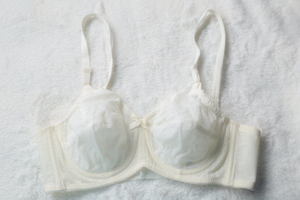 Bali Vintage 2620 Sno-Flake Retro Unlined Satin Lace Bullet Bra 34B White NEW