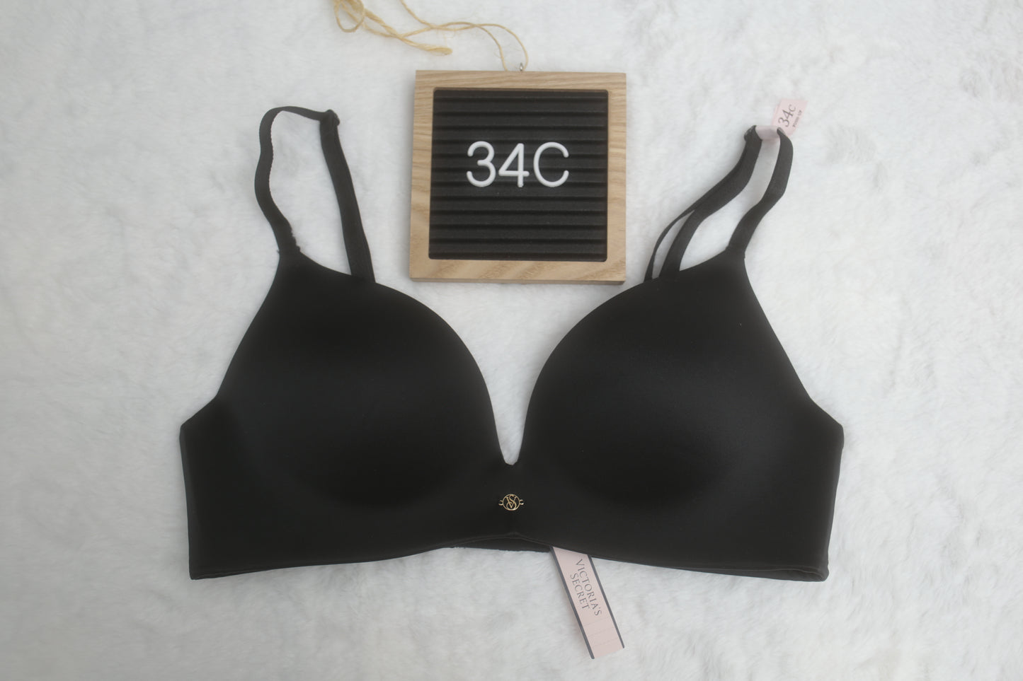 Victoria's Secret So Obsessed Black Padded No-wire Multiway Wireless T-shirt Bra: 34C NEW