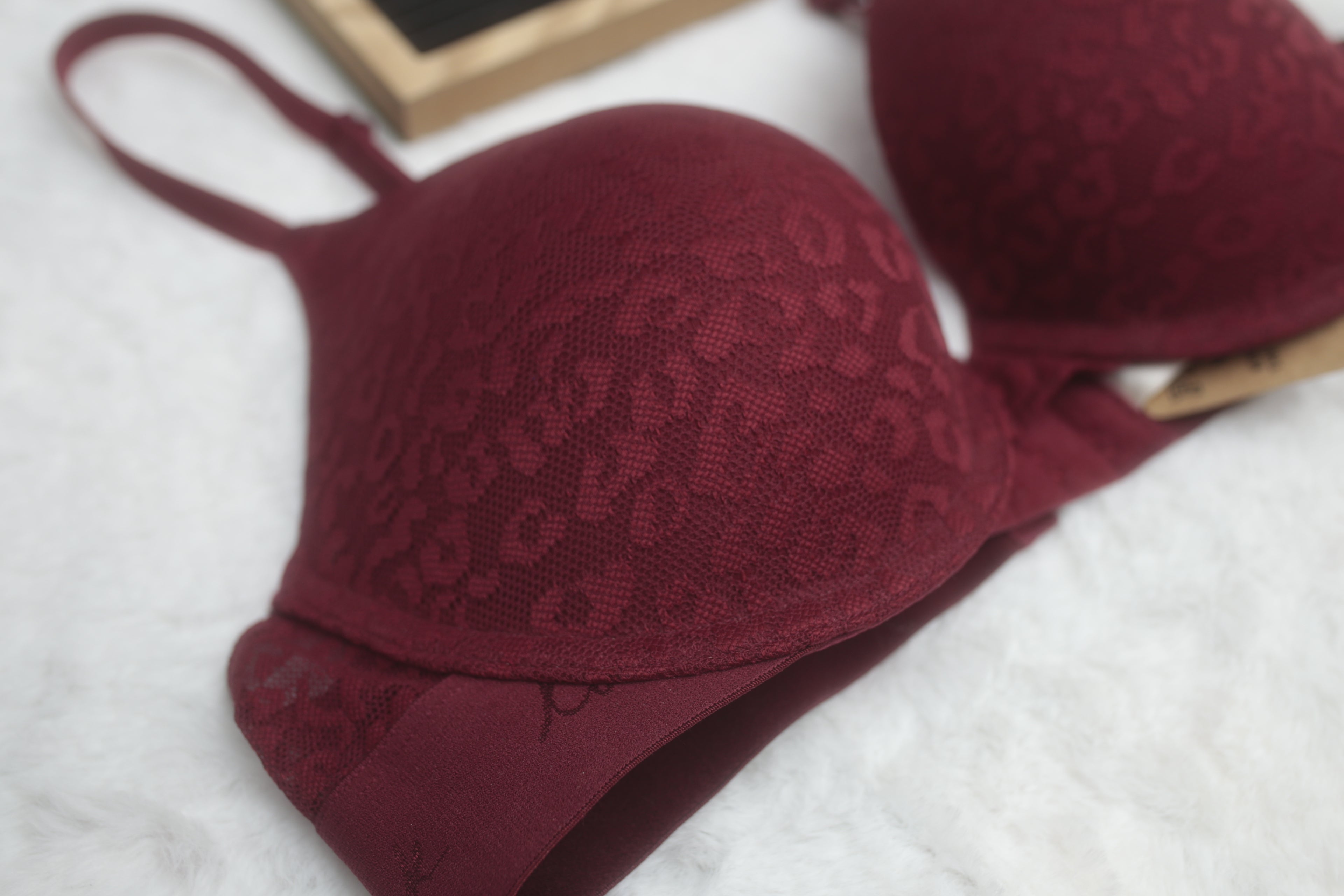 Pink 34C Wear Everywhere Push-up Red Wine Bra NEW