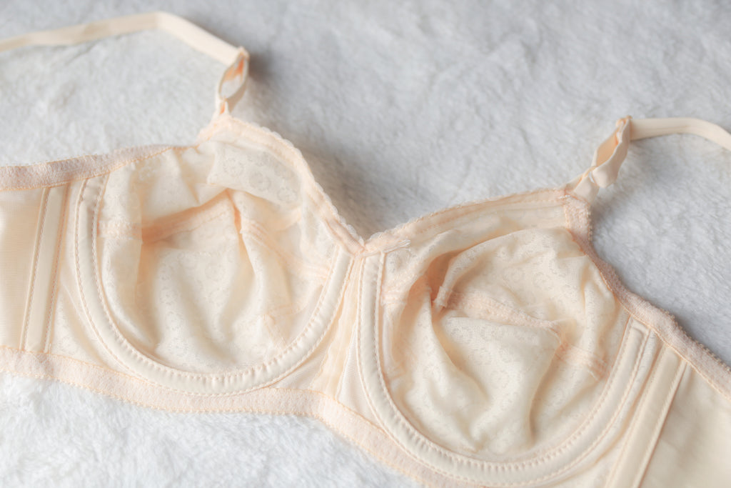 Bali Vintage 2620 Sno-Flake Retro Unlined Satin Lace Bullet Bra 34B Beige NEW
