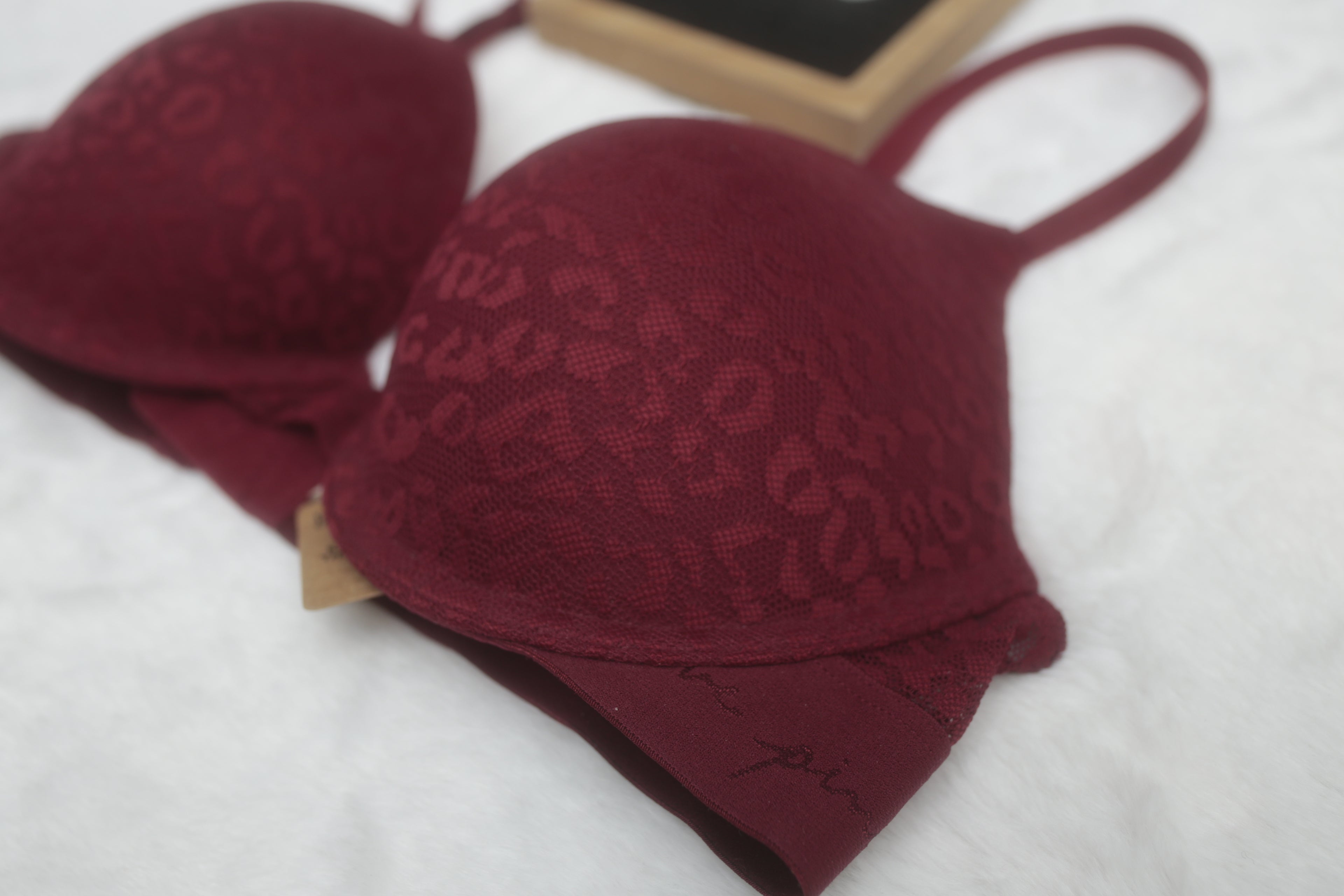 Pink 34C Wear Everywhere Push-up Red Wine Bra NEW