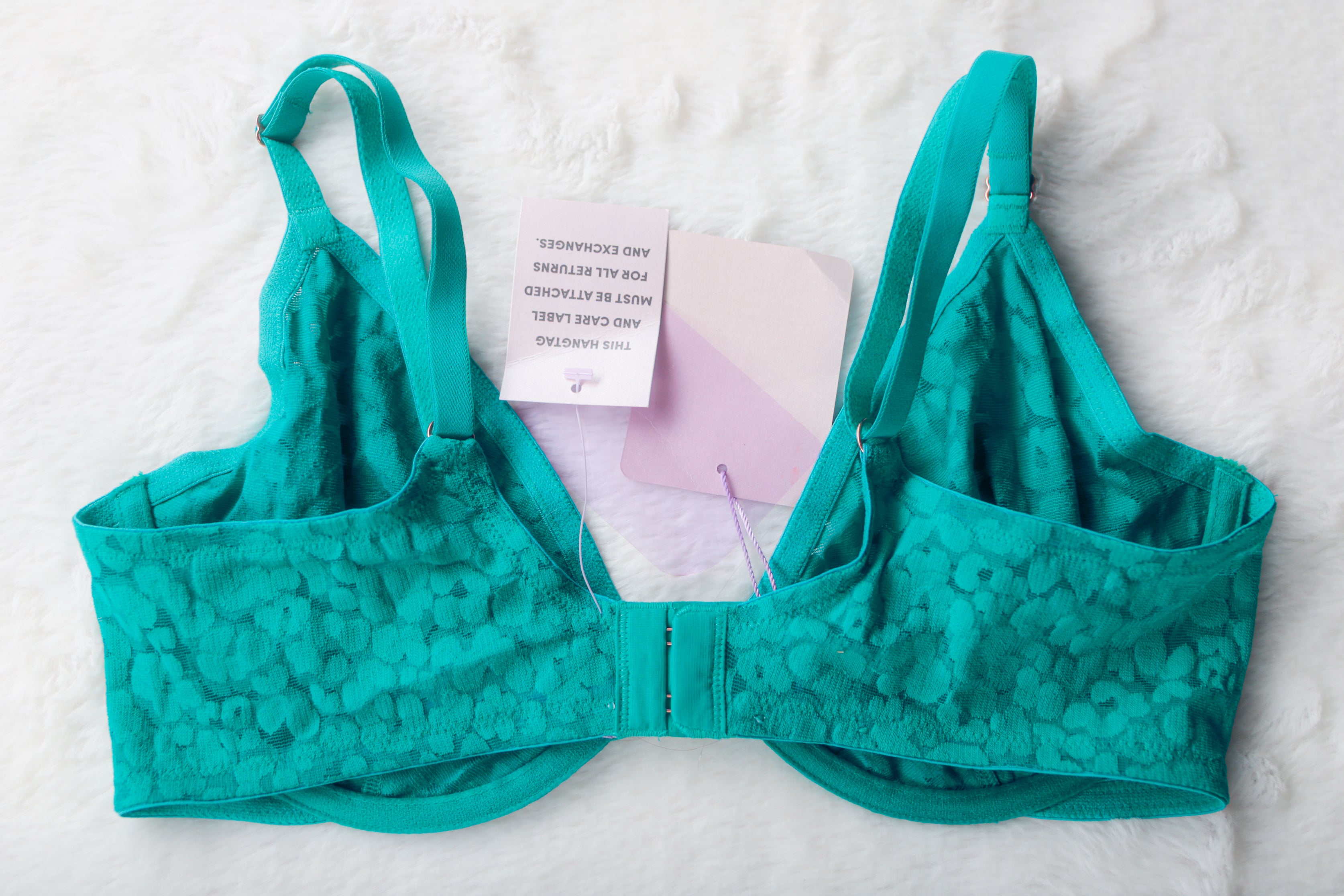 Savage X Fenty 34D Sheer Unlined Lace Bra Green NEW