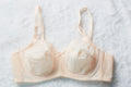 Bali Vintage 2620 Sno-Flake Retro Unlined Satin Lace Bullet Bra 34B Beige NEW