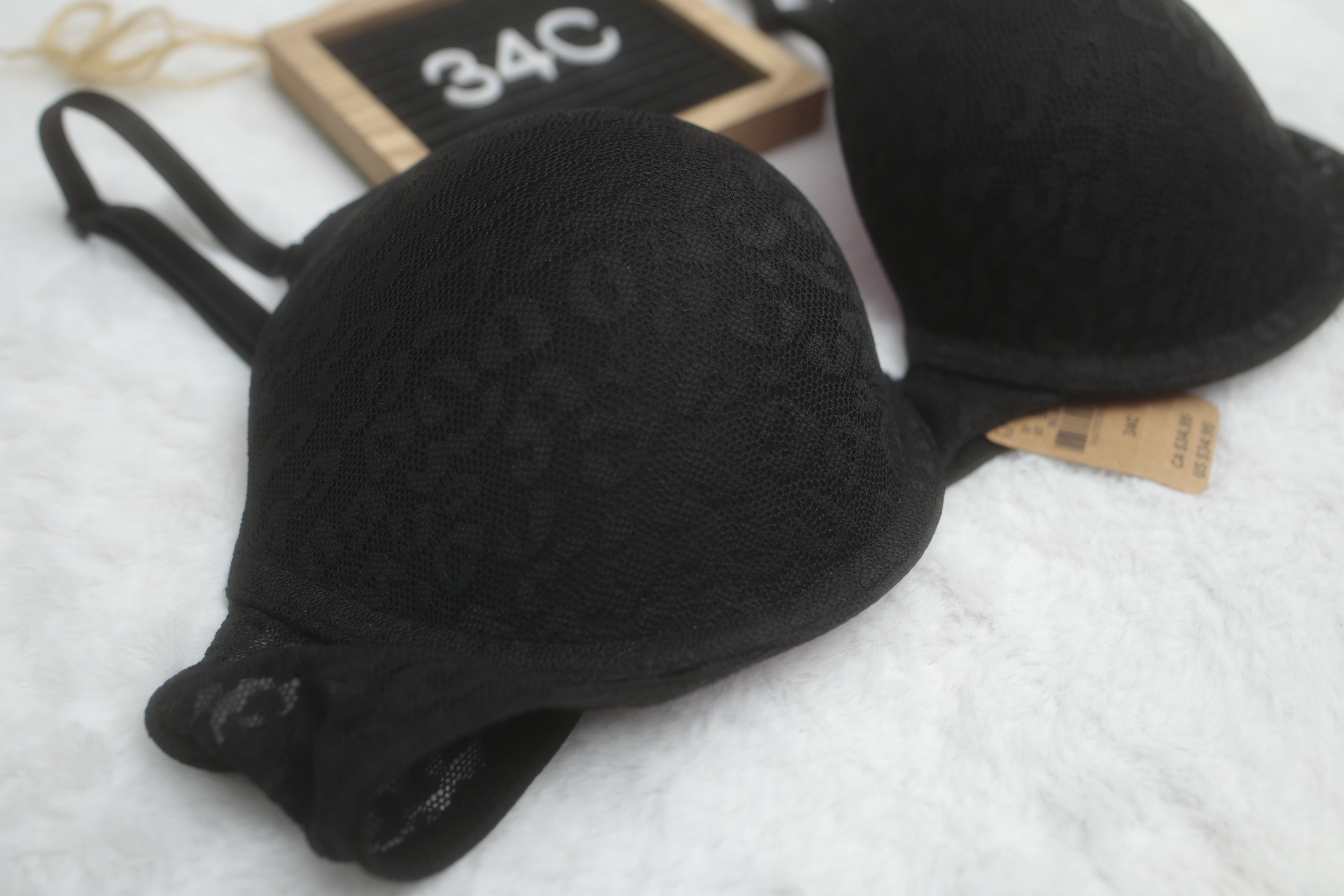 Pink 34C Wear Everywhere Push-up Bra Black Cheetah Leopard NEW