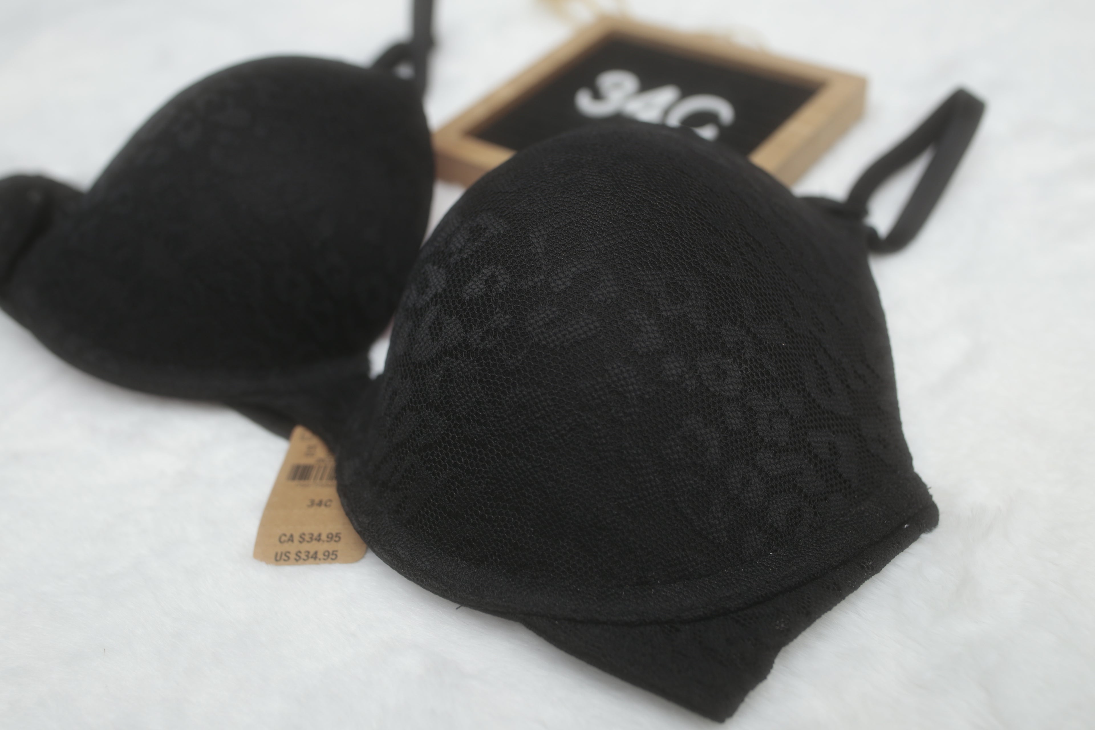 Pink 34C Wear Everywhere Push-up Bra Black Cheetah Leopard NEW