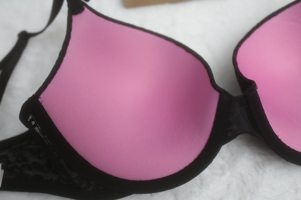 Pink 34C Wear Everywhere Push-up Bra Black Cheetah Leopard NEW