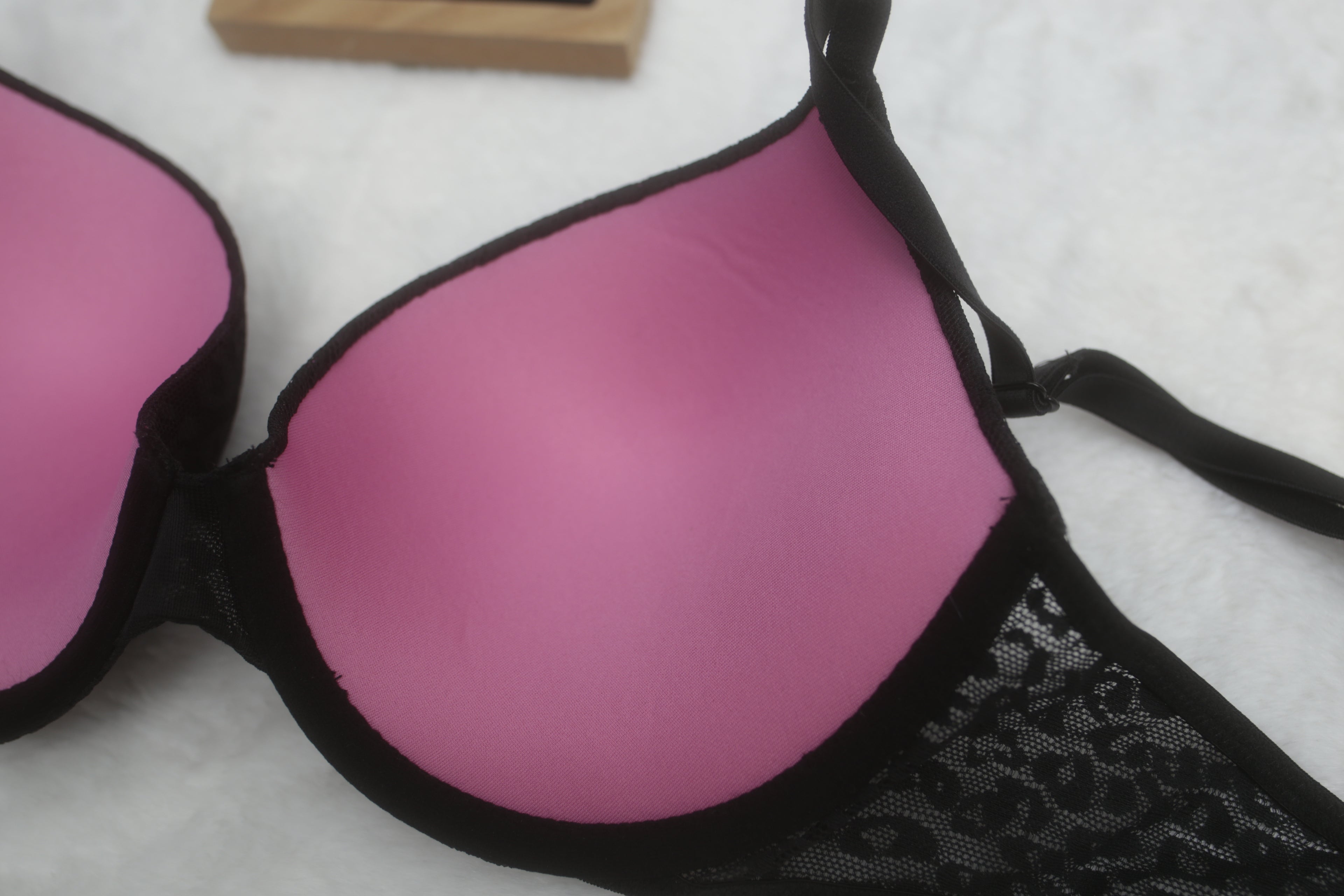 Pink 34C Wear Everywhere Push-up Bra Black Cheetah Leopard NEW