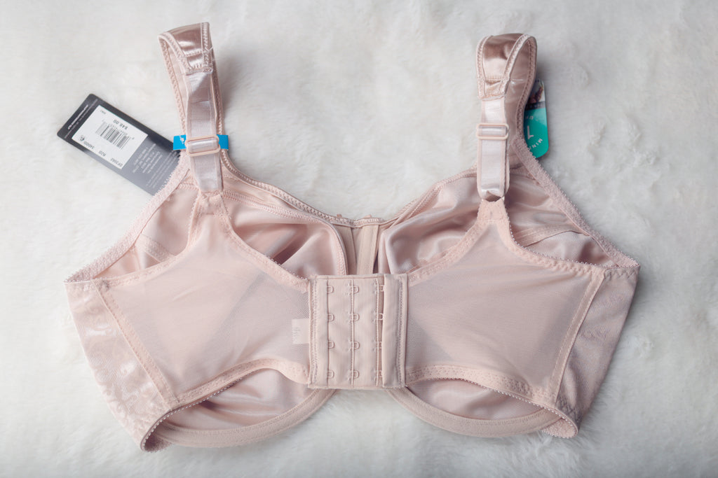 Bali 34DDD Satin Tracings Minimizer 3562 Full Figure Underwire Bra Nude NEW