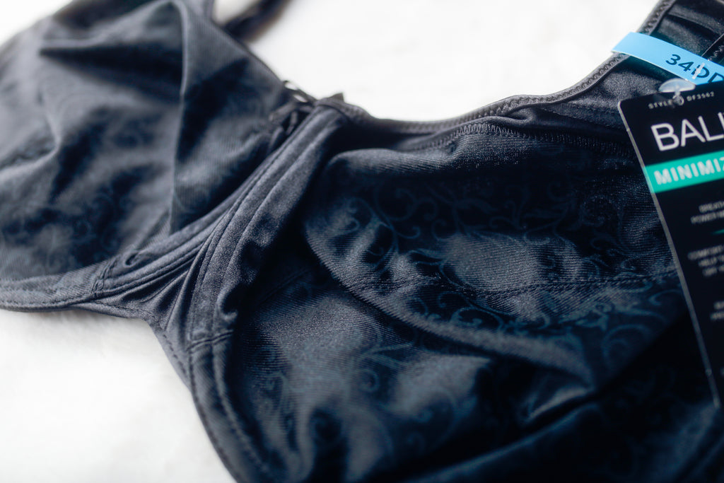 Bali 34DDD Satin Tracings Minimizer 3562 Full Figure Underwire Bra Black NEW (Copy)