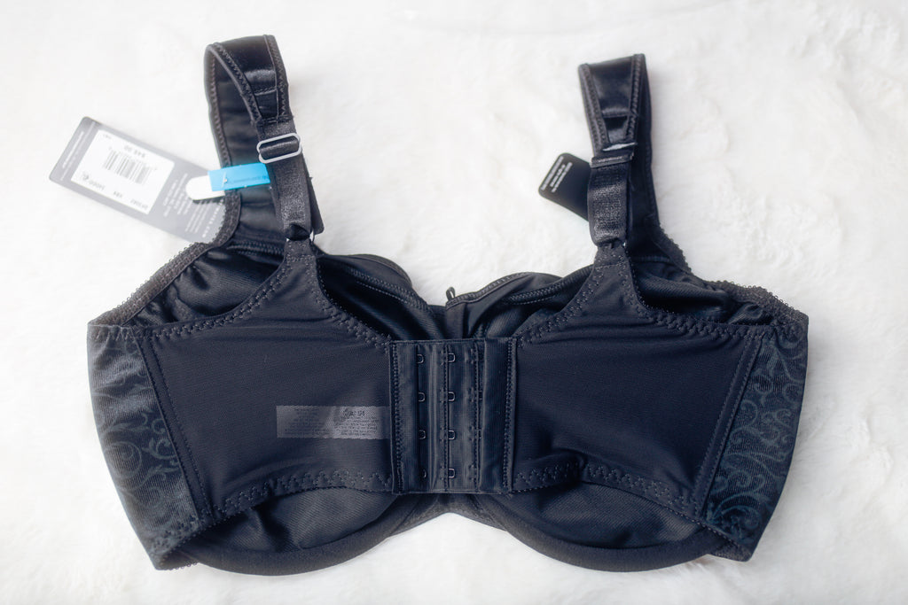 Bali 34DDD Satin Tracings Minimizer 3562 Full Figure Underwire Bra Black NEW (Copy)