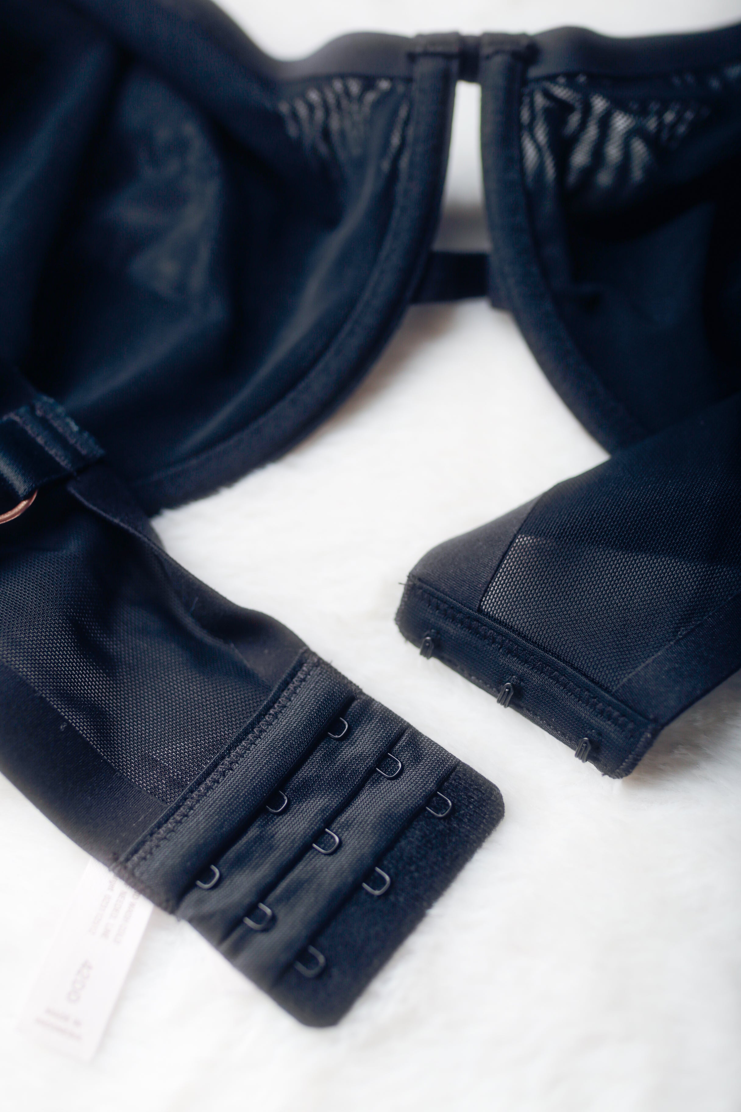 Auden 42DD Mesh Unlined Sheer See-thru Underwire Demi Bra Black NEW