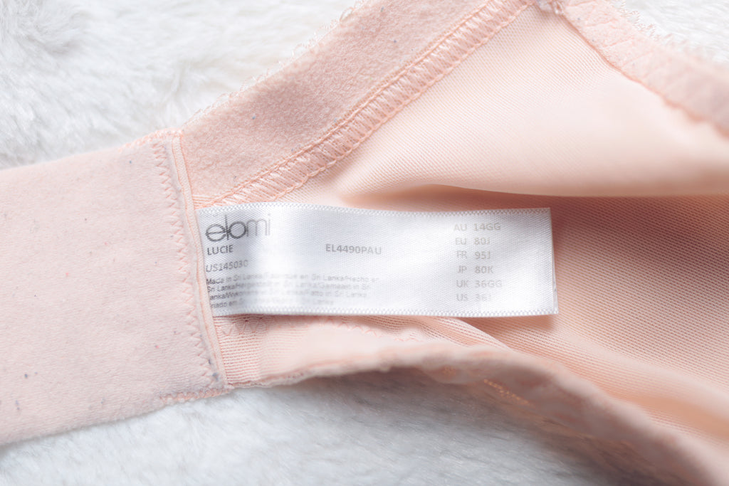Elomi EL4490 Lucie Underwire Stretch Plunge Unlined Full Coverage Bra US 36I UK 36GG Pink