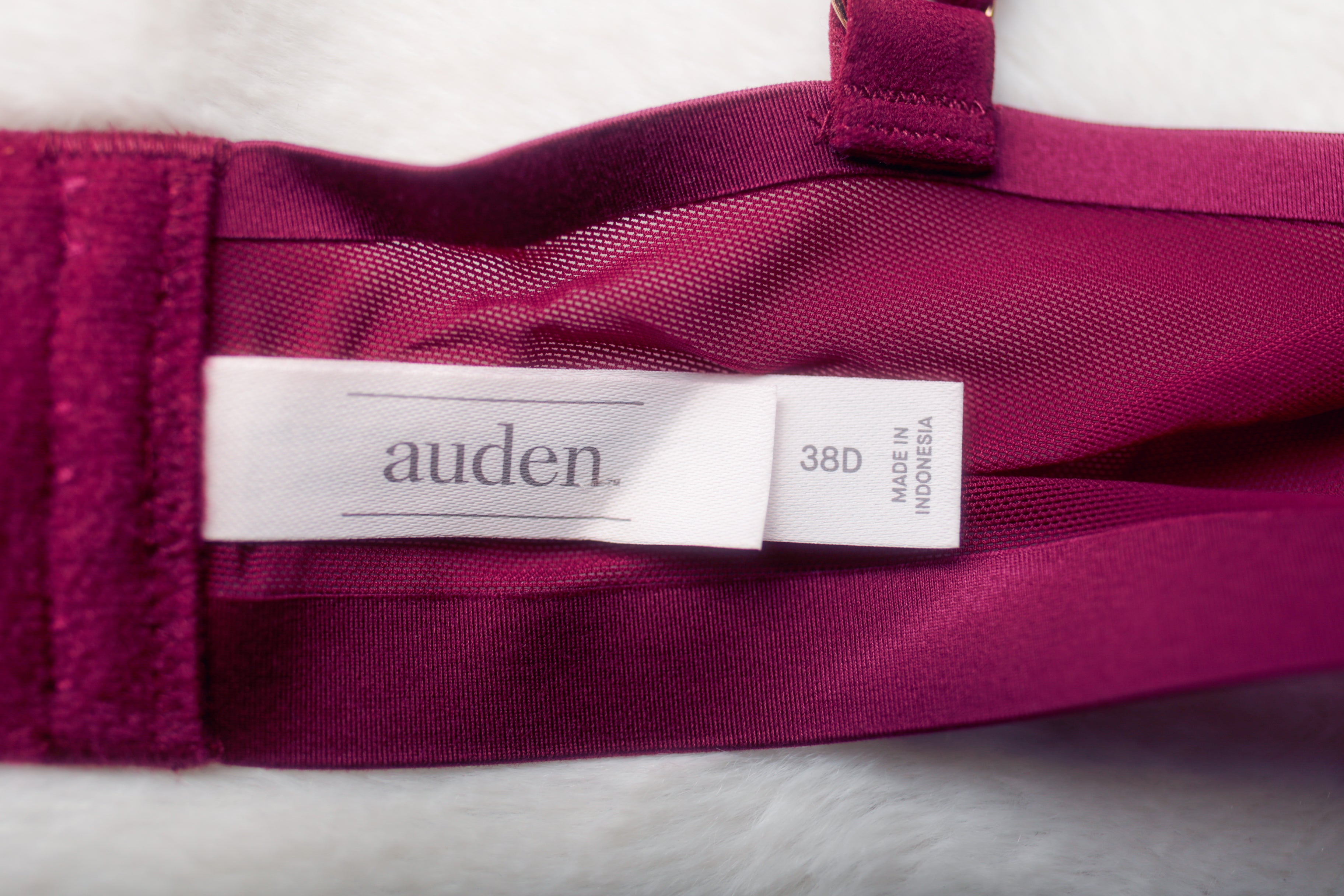 Auden 38D Unlined Sheer Mesh Demi Underwire Seamless Breathable Bra Purple NEW