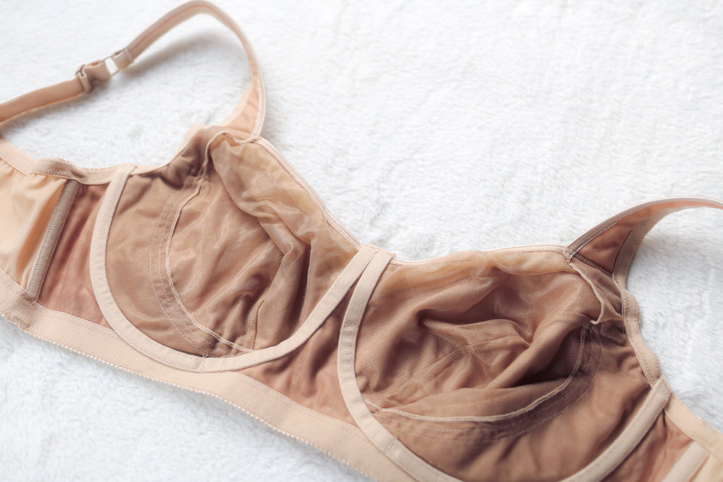 Comfort Choice 27-062 Retro Full Coverage Shiny Satin Bra Beige 38D