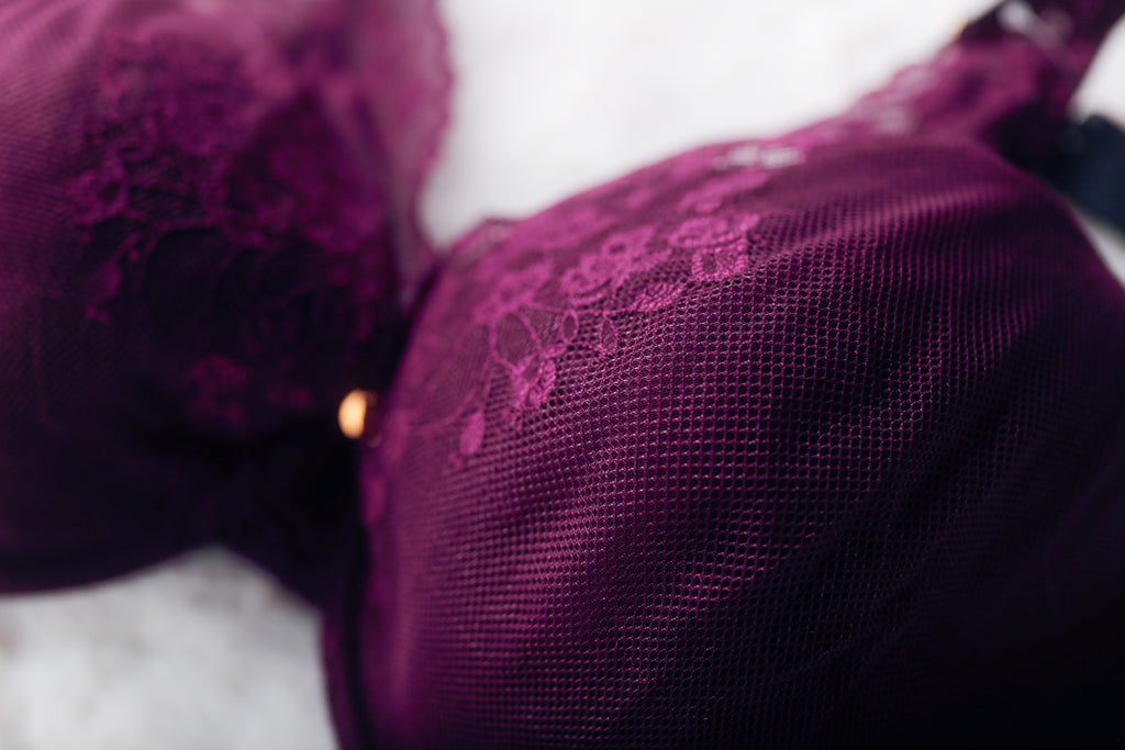 Natori 34G 34DDDD Cherry Blossom Contour Plunge T-shirt Bra Purple NEW