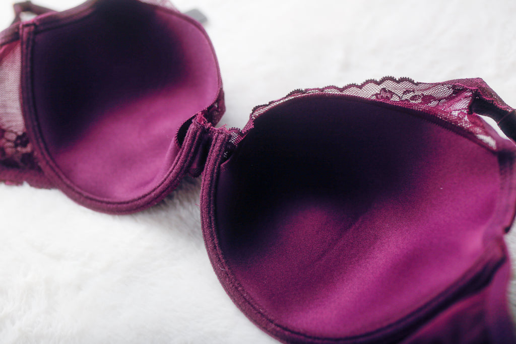 Natori 34G 34DDDD Cherry Blossom Contour Plunge T-shirt Bra Purple NEW