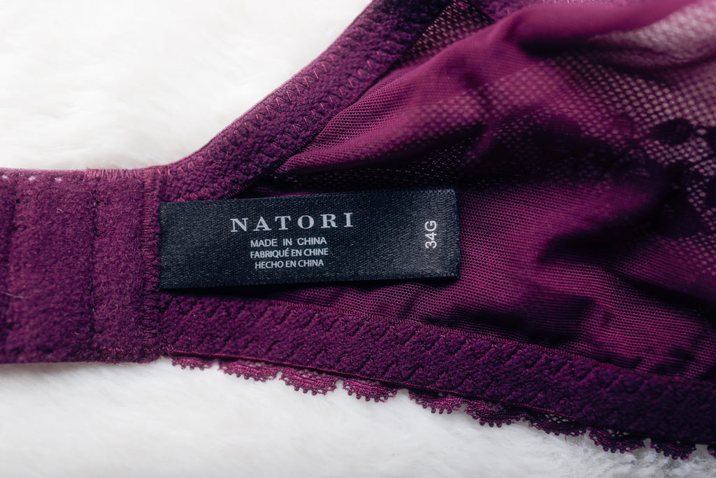 Natori 34G 34DDDD Cherry Blossom Contour Plunge T-shirt Bra Purple NEW