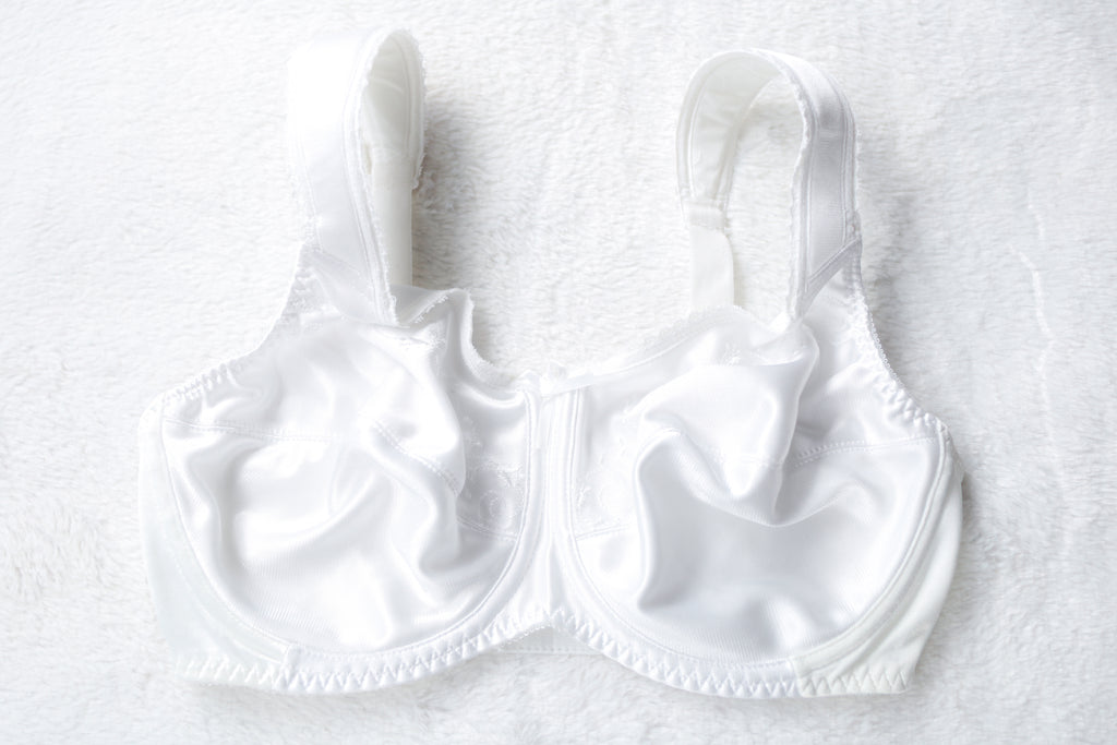 Bali 0190 Retro Unlined Satin Full Coverage Comfort Support Bra 36D White
