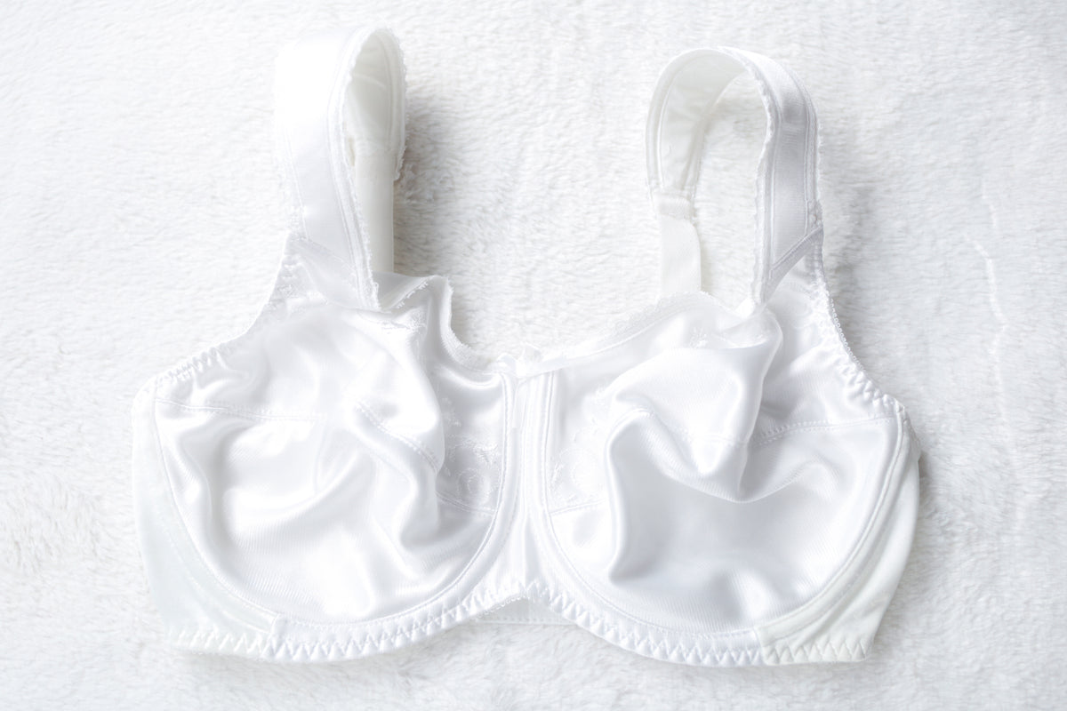 Bali 0190 Retro Unlined Satin Full Coverage Comfort Support Bra 36D White