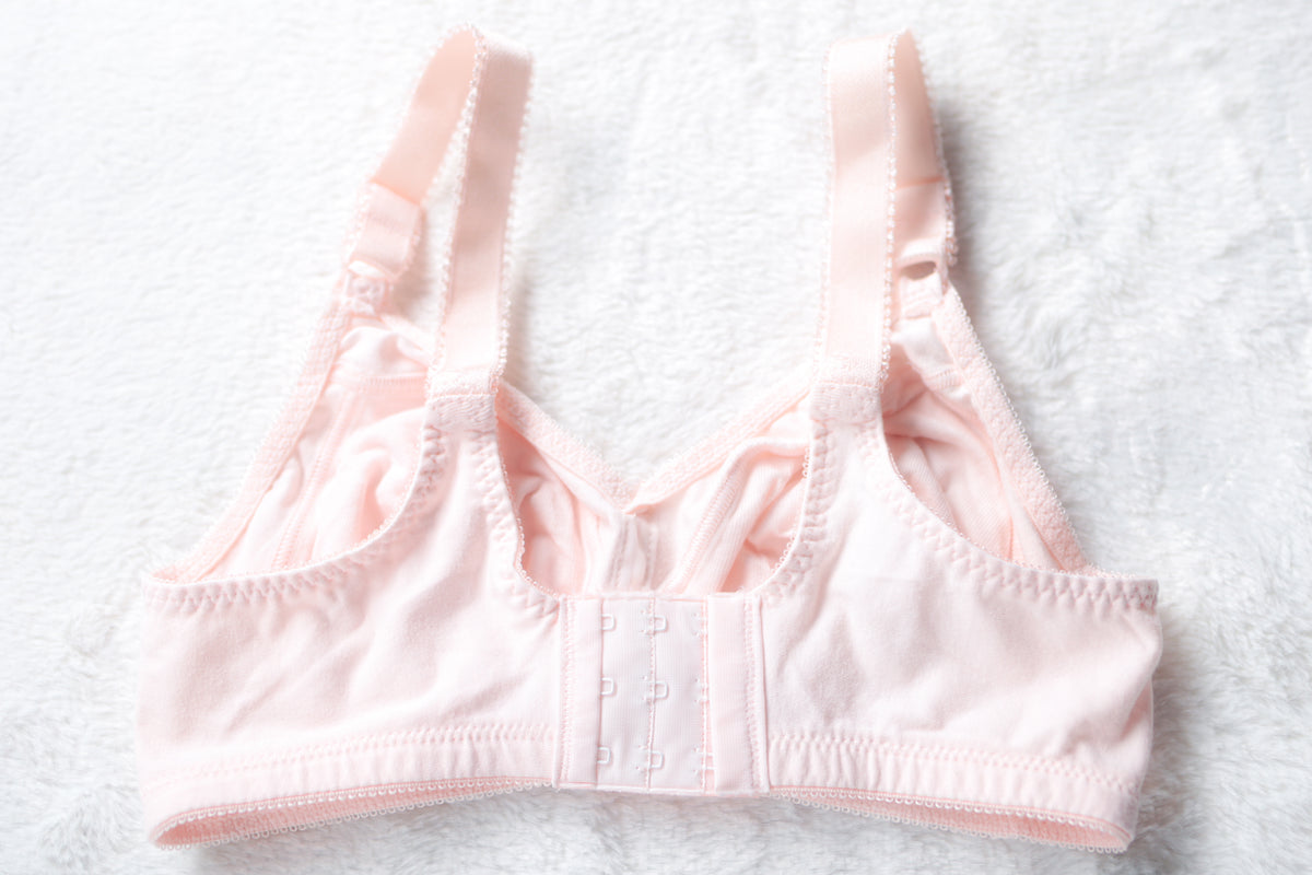 Bali 3036 Retro Cotton Double Support Unlined Full Coverage Wireless Bra 34C Pink