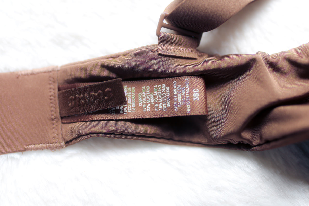 Skims Unlined Sheer Mesh Demi Underwire Seamless Breathable Bra Brown 36C