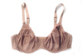 Skims Unlined Sheer Mesh Demi Underwire Seamless Breathable Bra Brown 36C