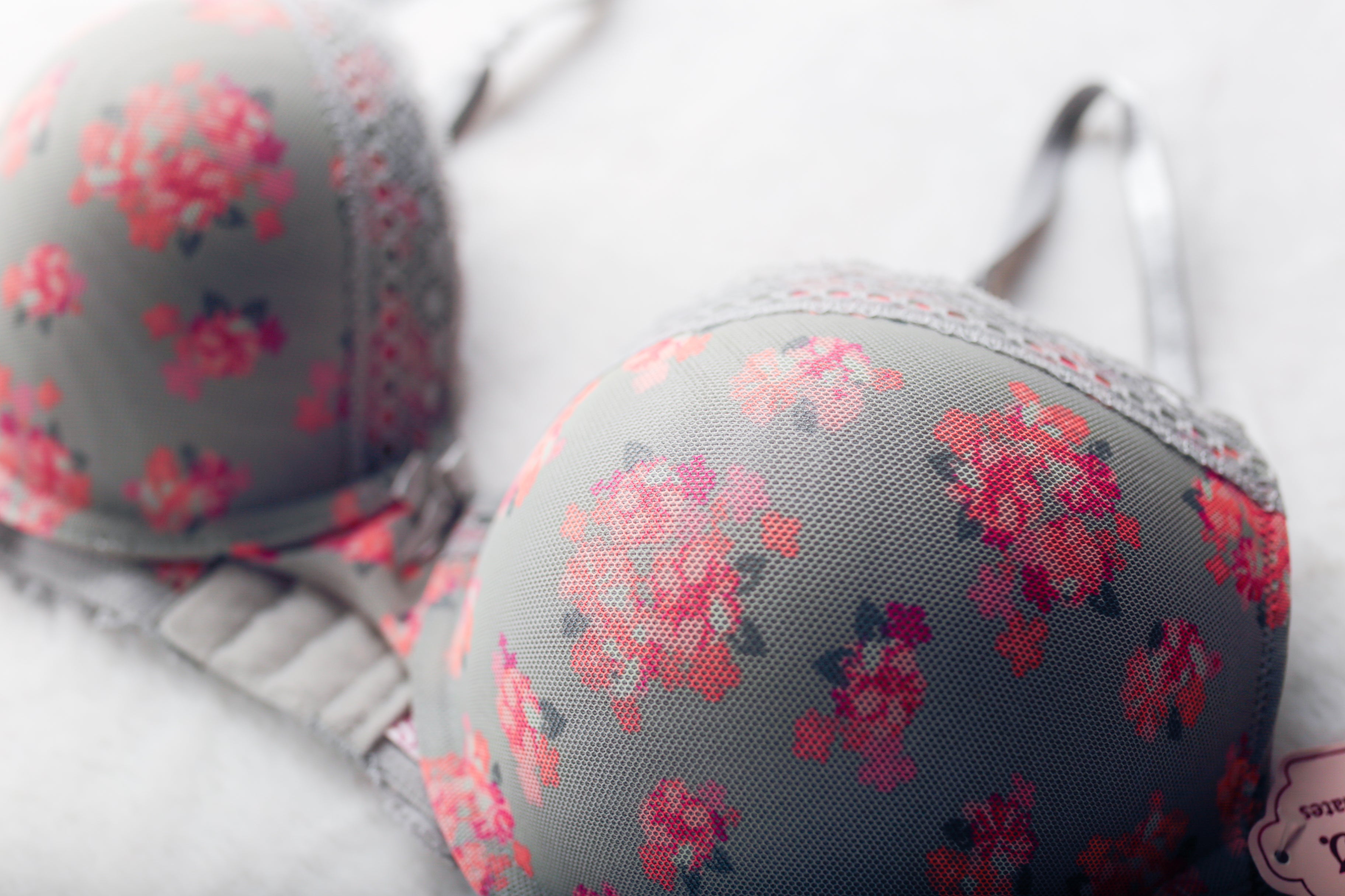 Candie's 36C Floral Push-up Padded Molded Underwire Cottage Bra NEW