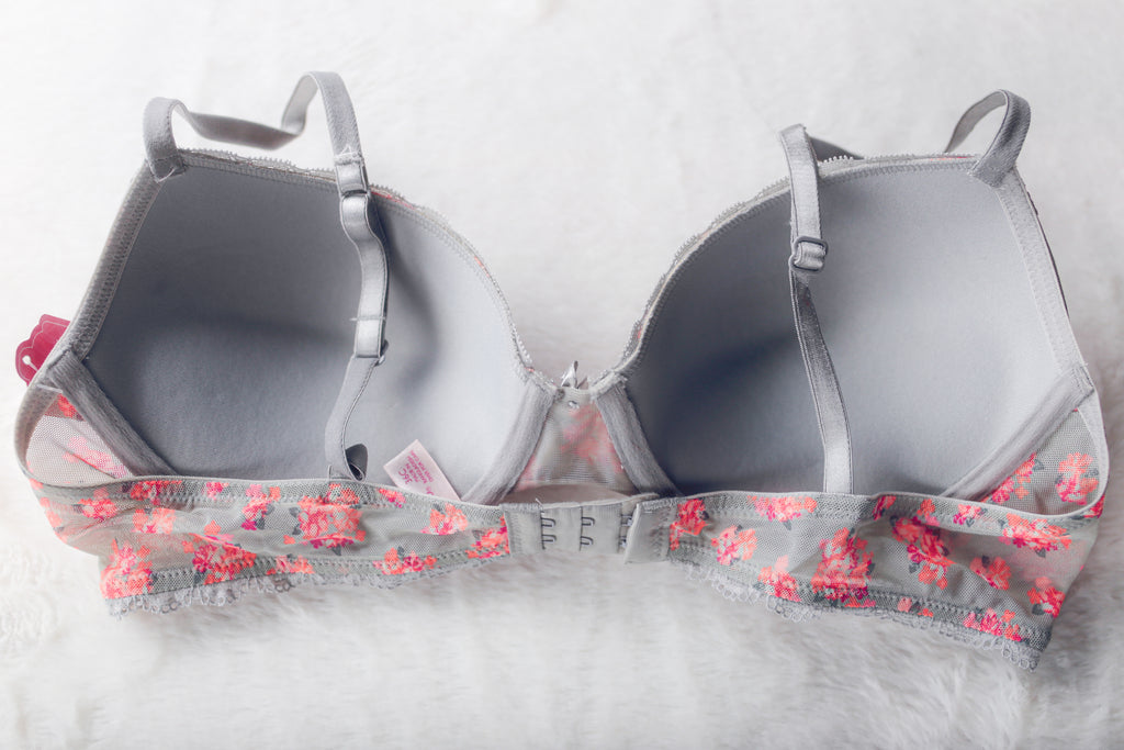 Candie's 36C Floral Push-up Padded Molded Underwire Cottage Bra NEW