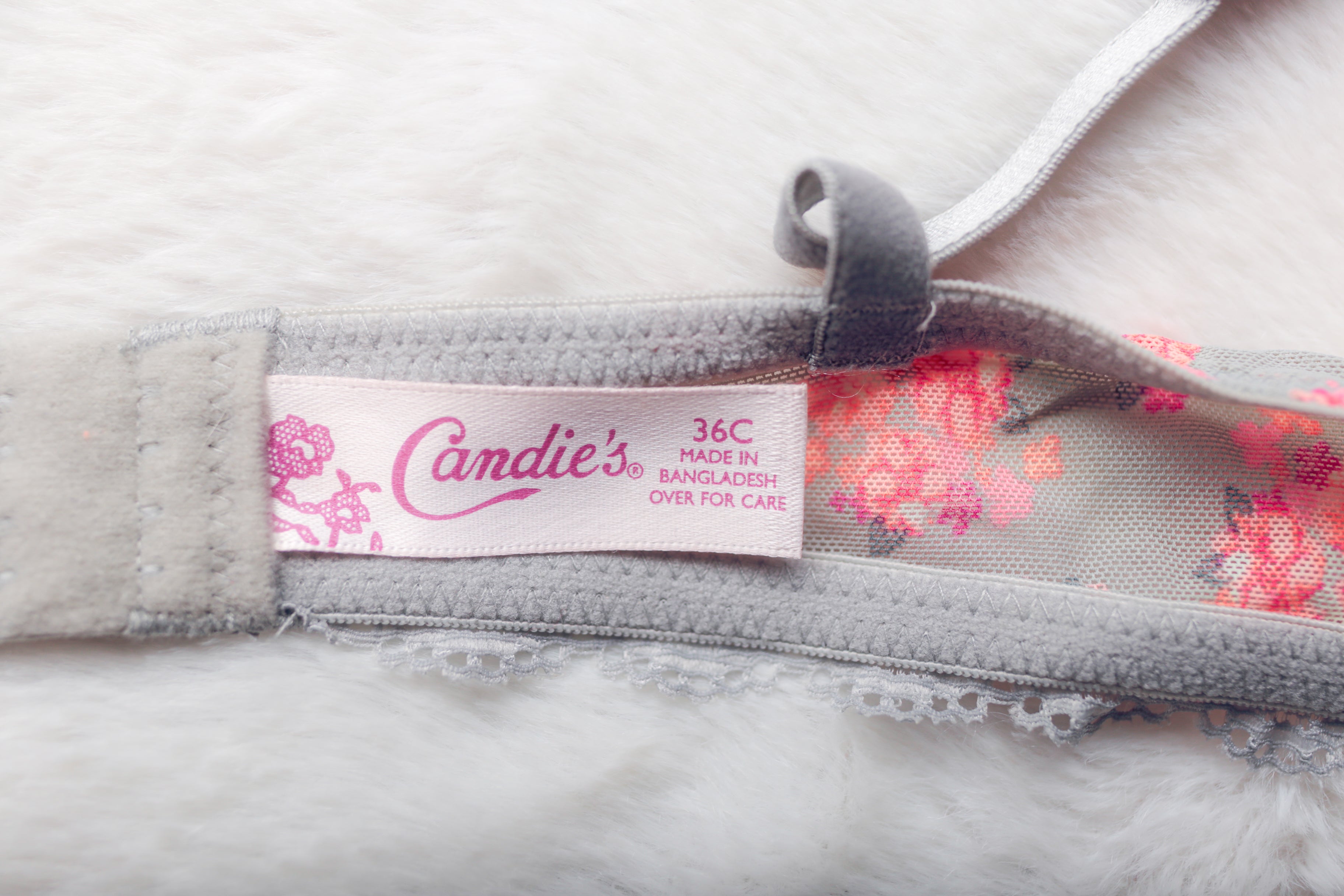 Candie's 36C Floral Push-up Padded Molded Underwire Cottage Bra NEW