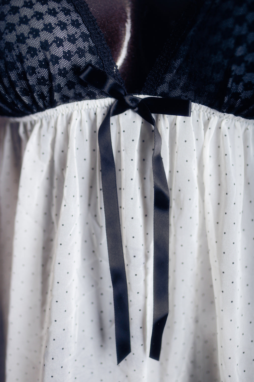 Victoria's Secret French Maid Sheer Mesh Babydoll Chemise Medium NEW