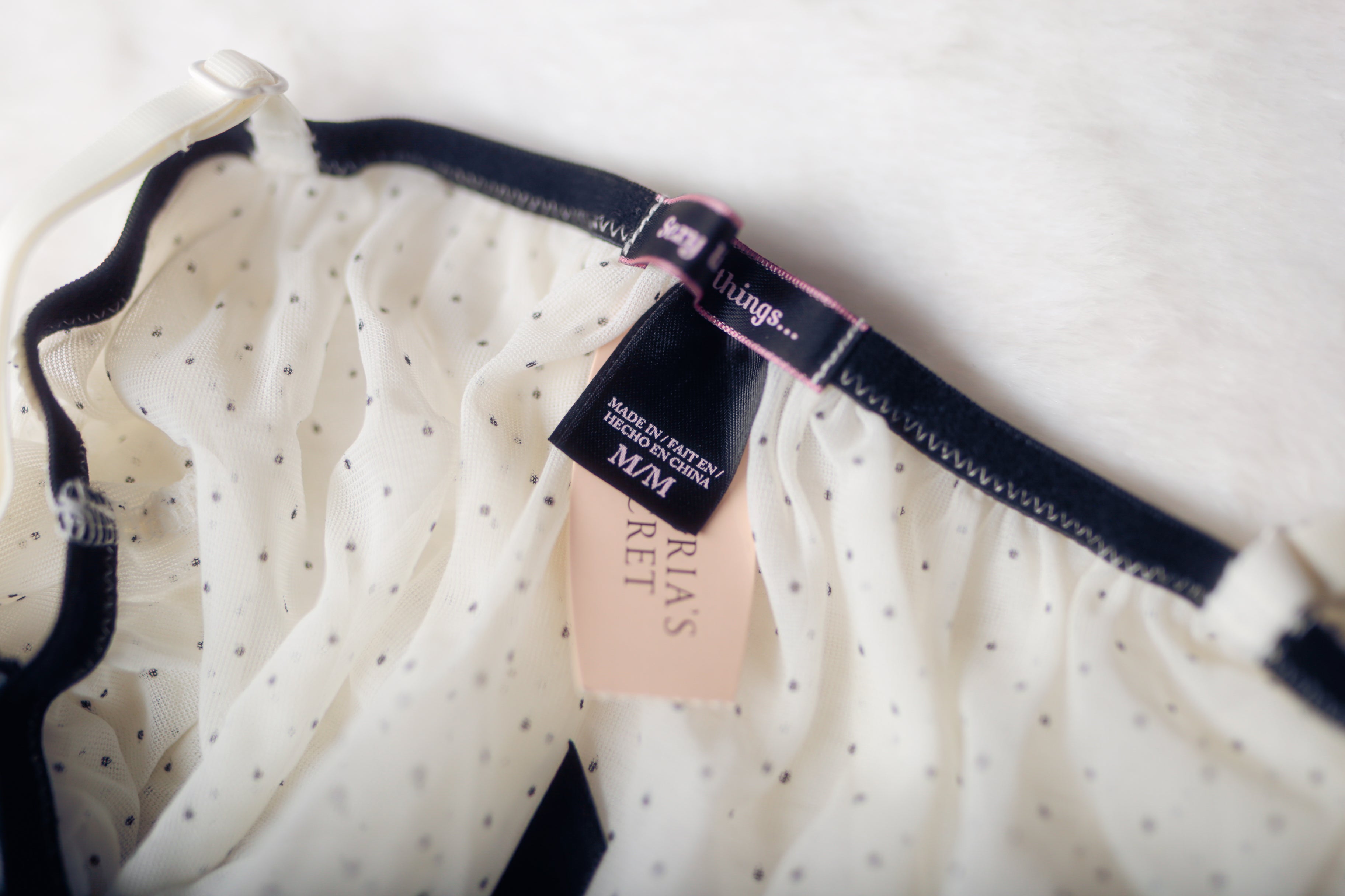 Victoria's Secret French Maid Sheer Mesh Babydoll Chemise Medium NEW