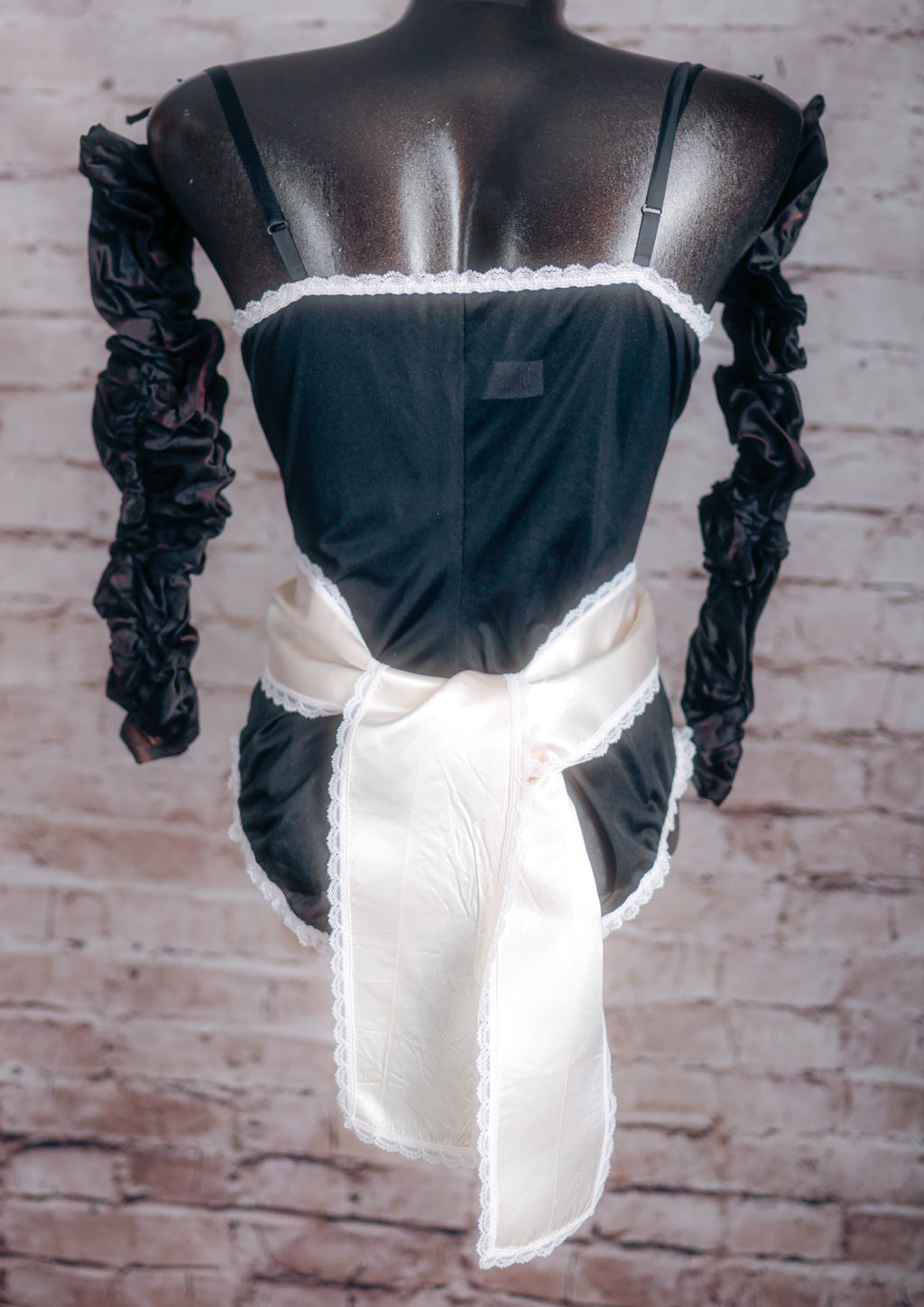 Faris Vintage French Maid Babydoll Teddy Lingerie Medium Complete Set