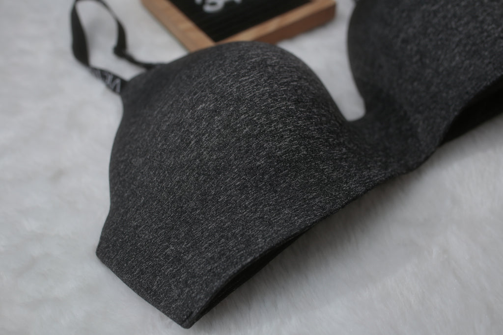 Victoria's Secret 34D T-shirt Lightly Lined Wireless Bra Charcoal Gray