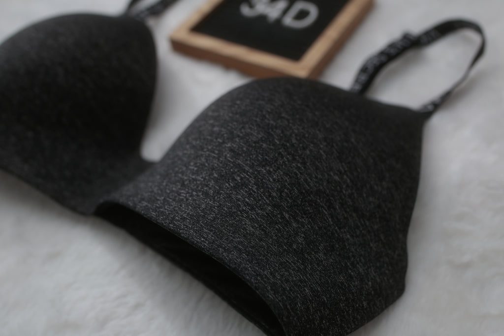 Victoria's Secret 34D T-shirt Lightly Lined Wireless Bra Charcoal Gray