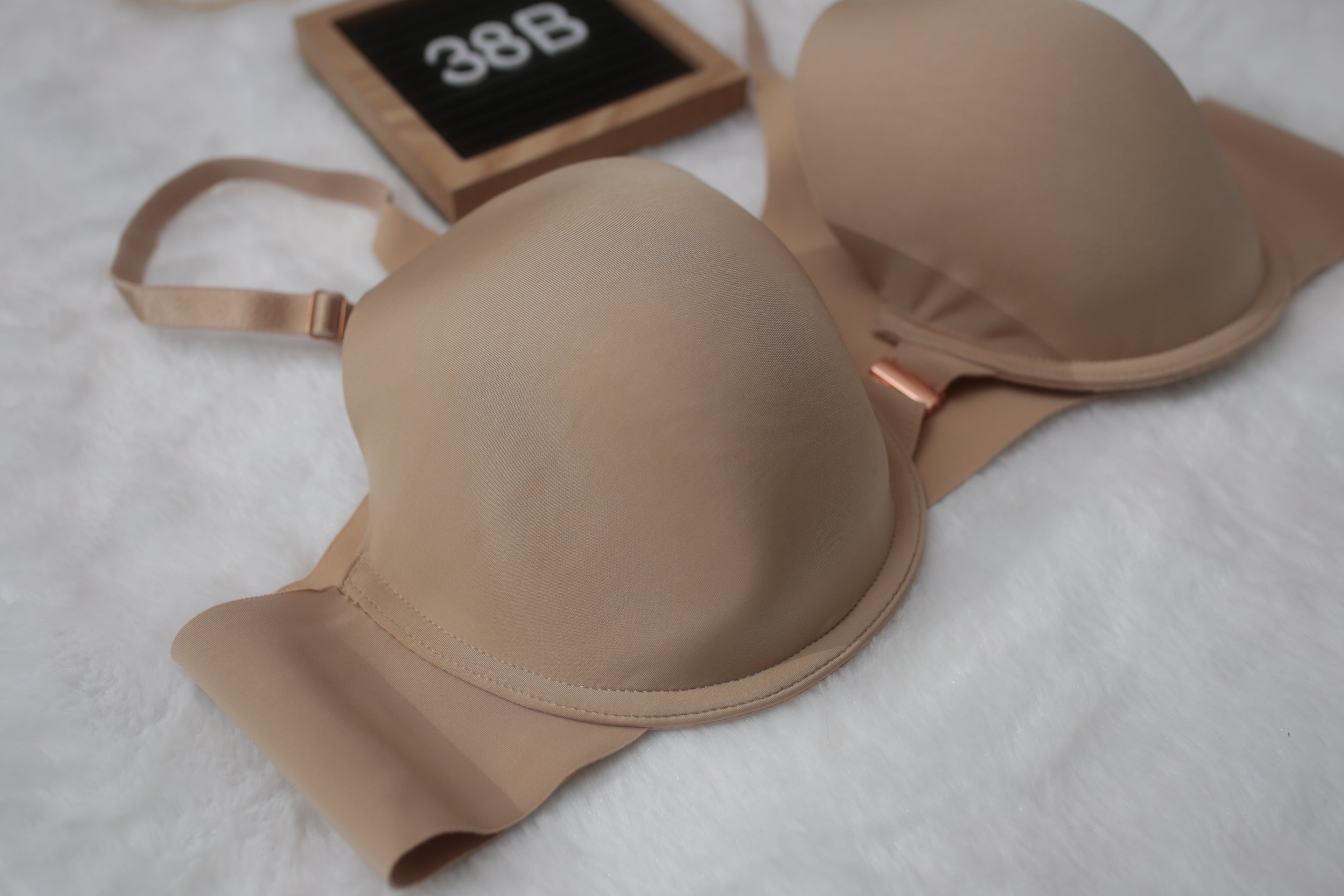 Soma 38B Vanishing 360 Perfect Coverage Front-closure T-shirt Bra Beige