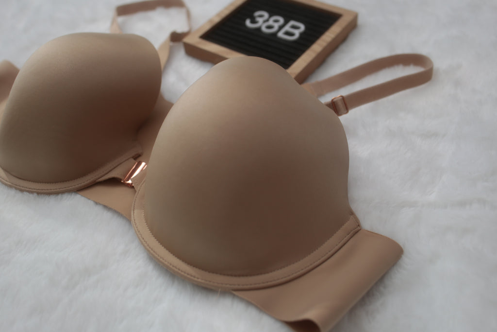 Soma 38B Vanishing 360 Perfect Coverage Front-closure T-shirt Bra Beige