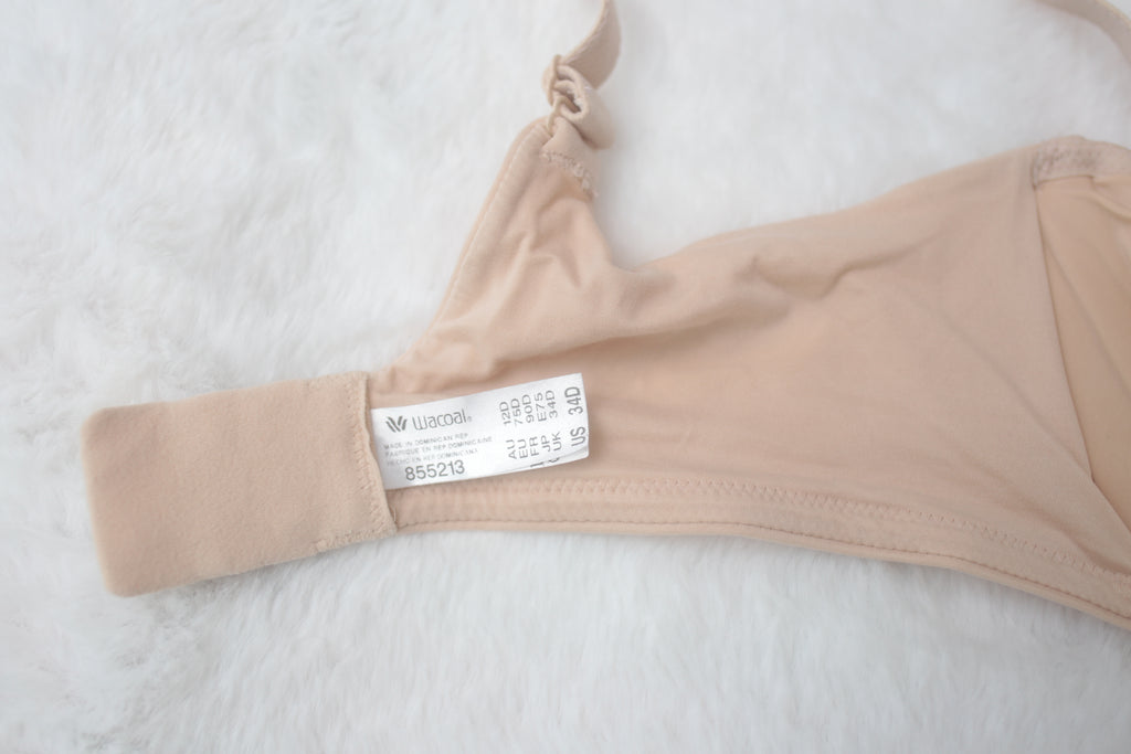 Wacoal 34D Perfect Primer Full Figure 855213 Underwire Bra Beige