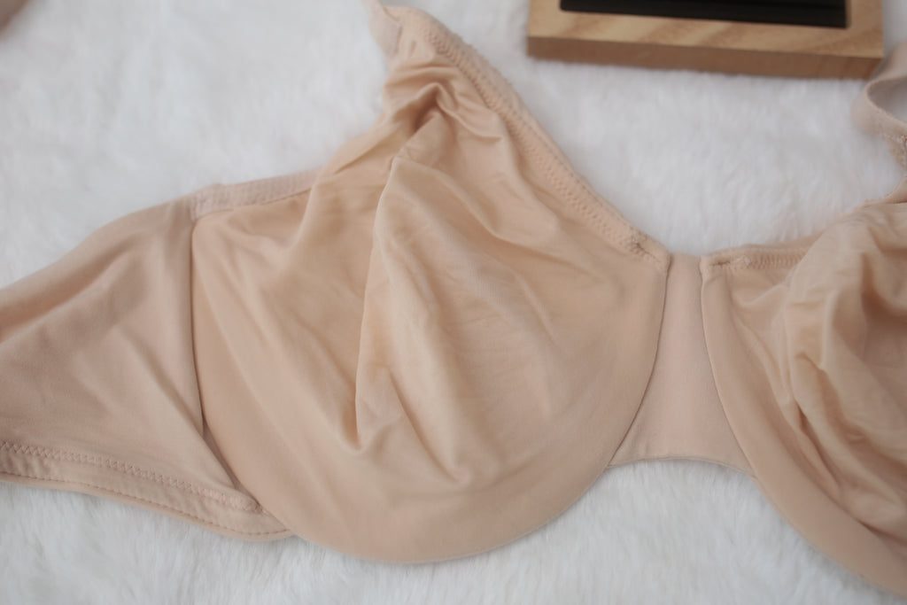 Wacoal 34D Perfect Primer Full Figure 855213 Underwire Bra Beige